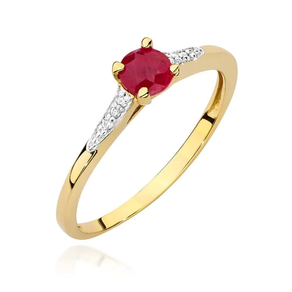 Anello Ruby in Oro con Rubino e Diamanti