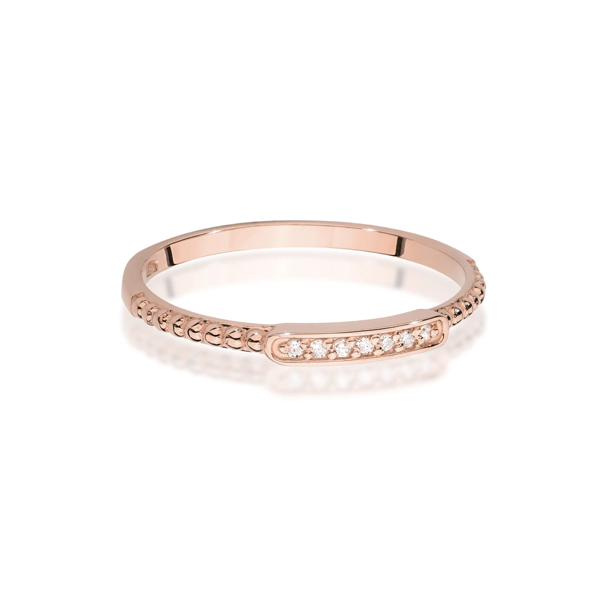 Bague Riviera Grace en or rose et diamants