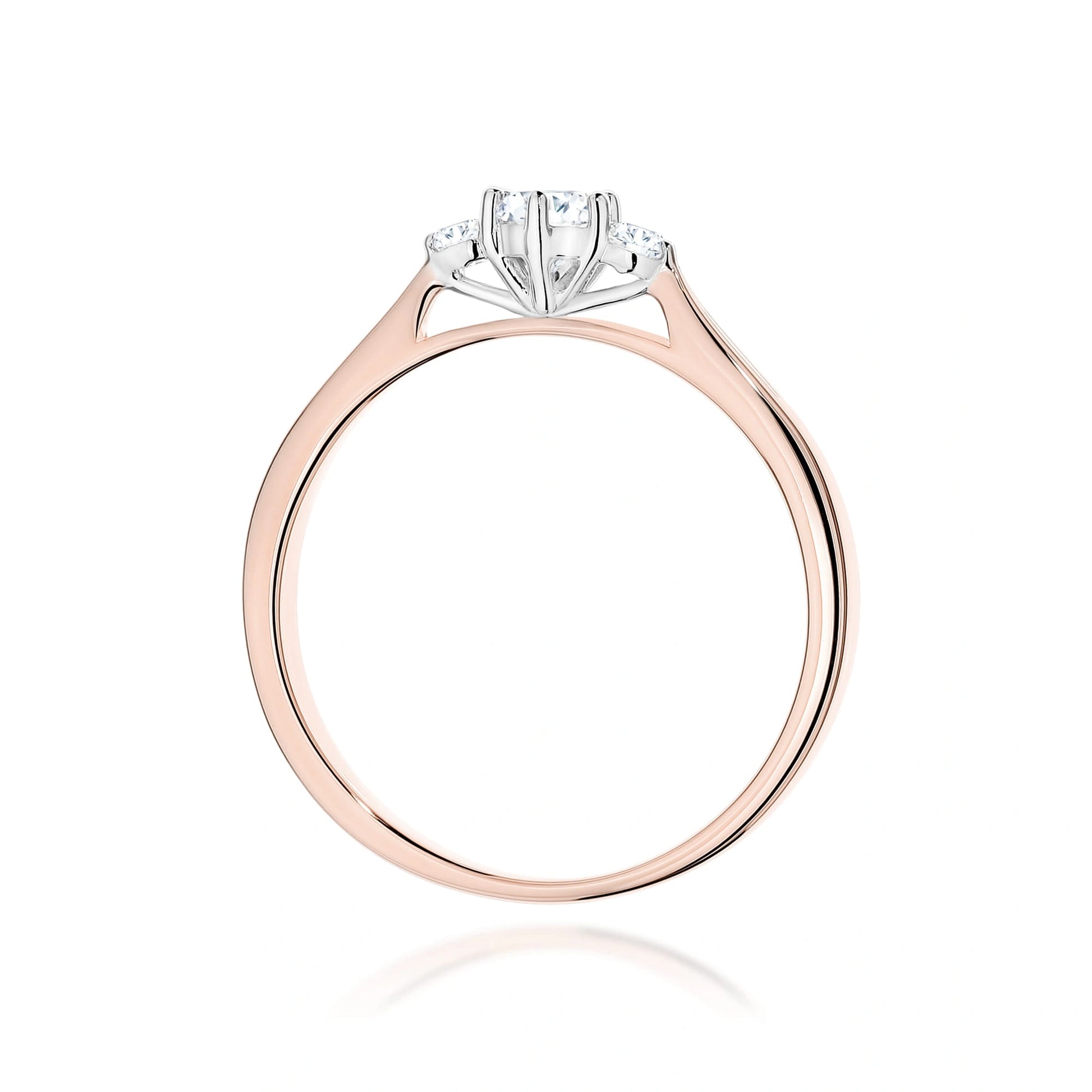 Anello Trilogy in Oro con 3 Diamanti da Laboratorio Lab Grown