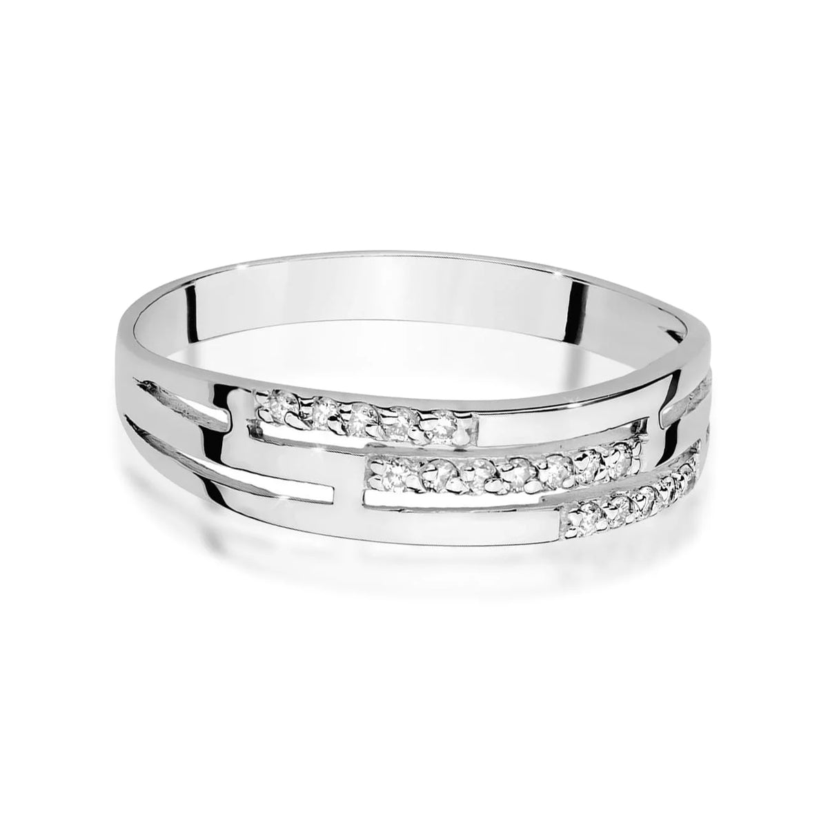 Anillo Trinity de oro con diamantes