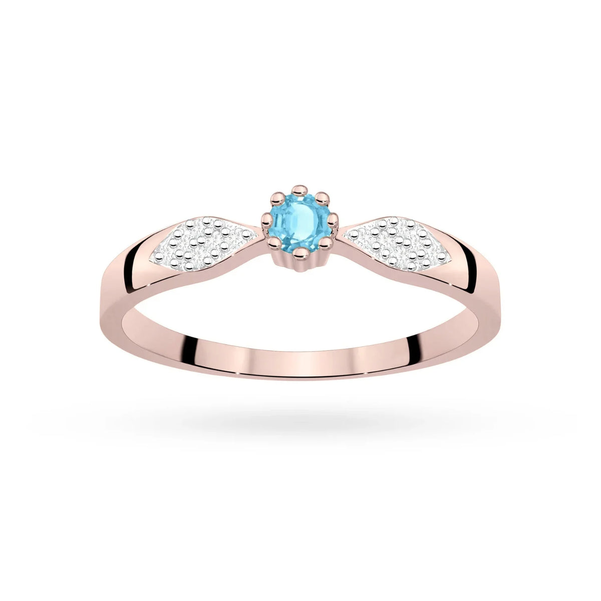 Anillo Hope de oro con topacio y diamantes