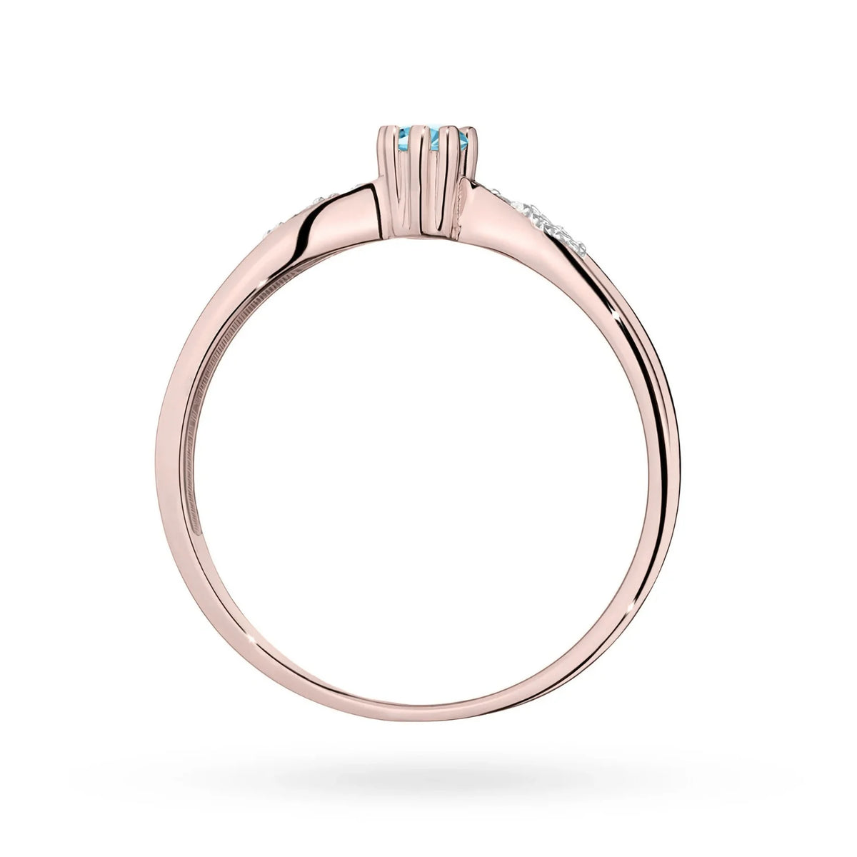 Anillo Hope de oro con topacio y diamantes