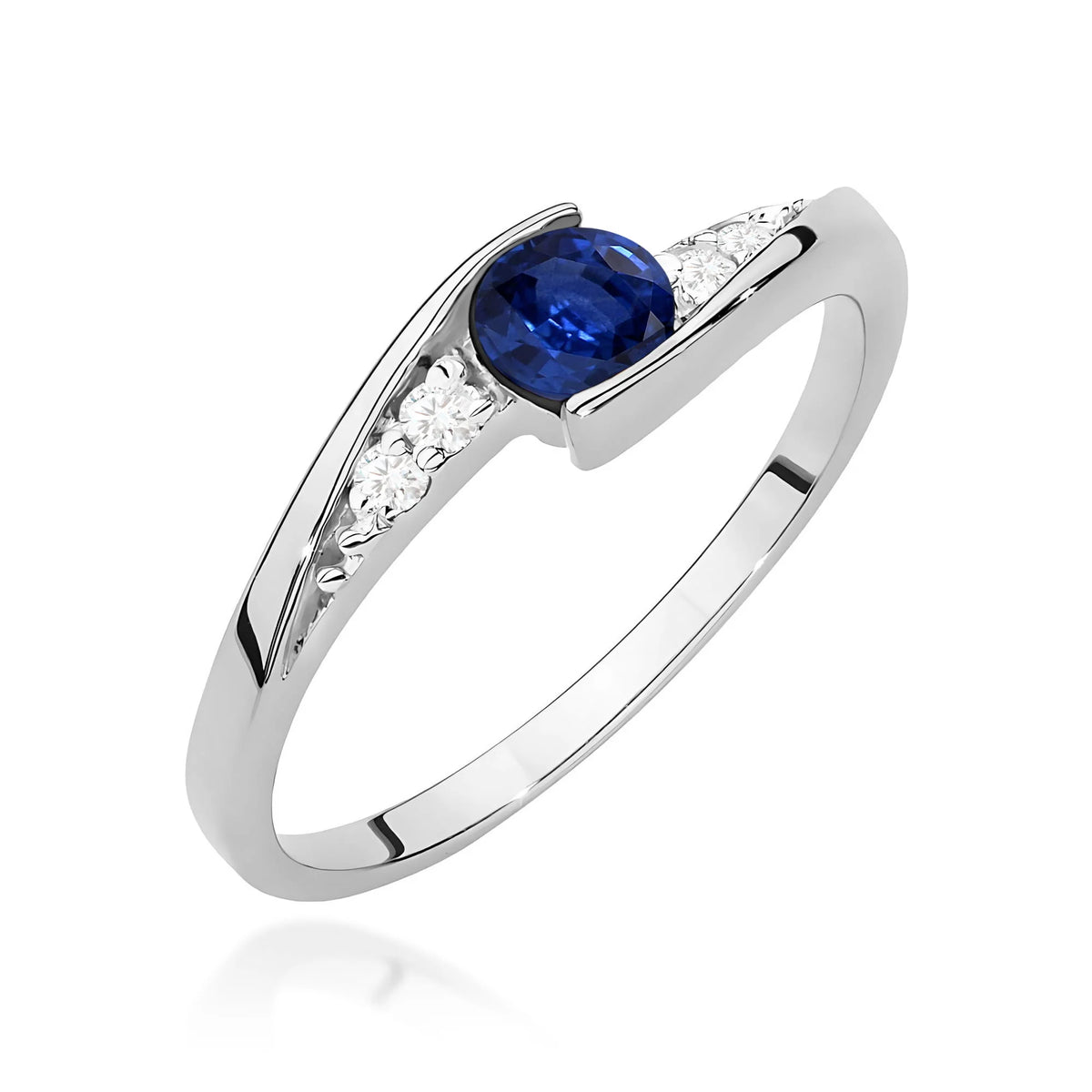 Anillo Navy de oro con zafiro