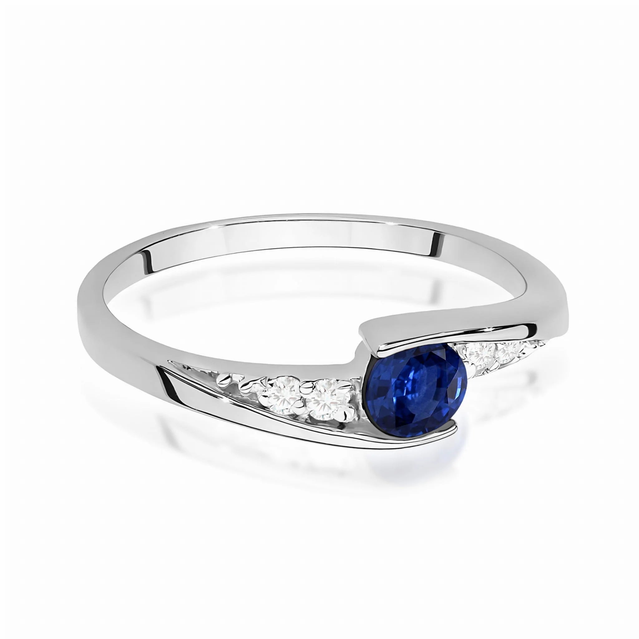 Anillo Navy de oro con zafiro