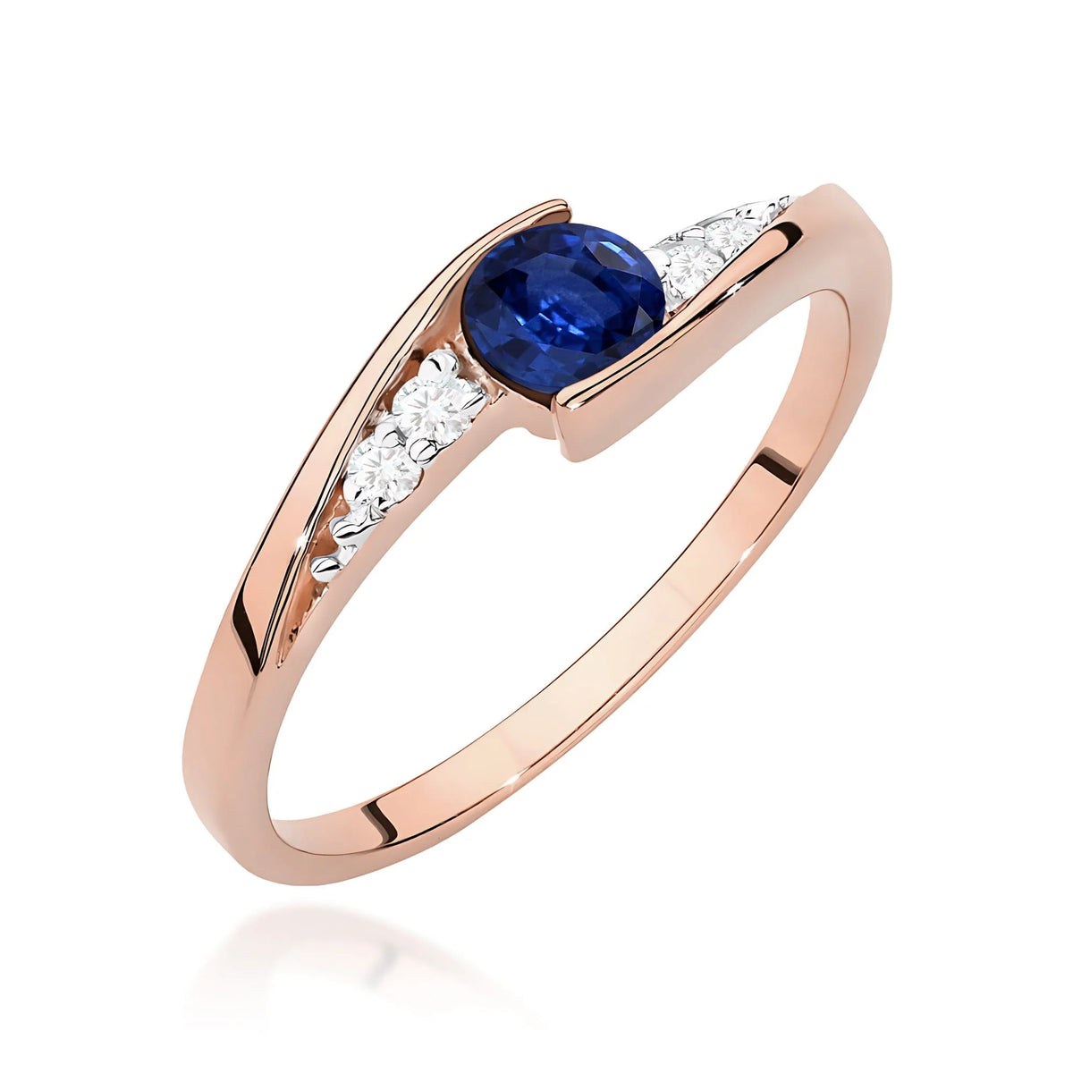 Anillo Navy de oro con zafiro