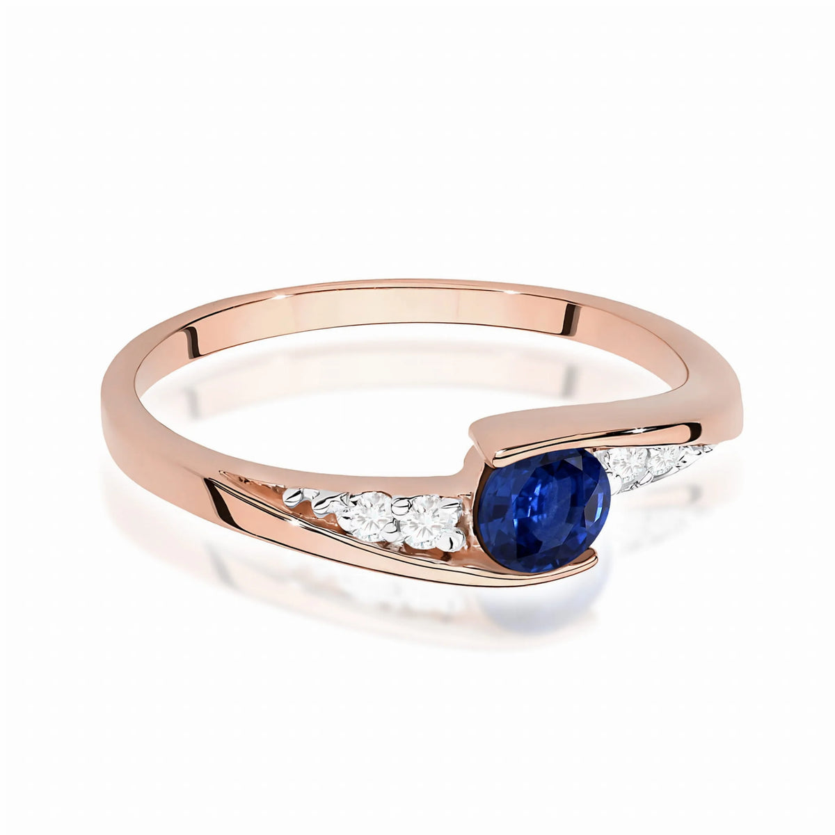 Anillo Navy de oro con zafiro