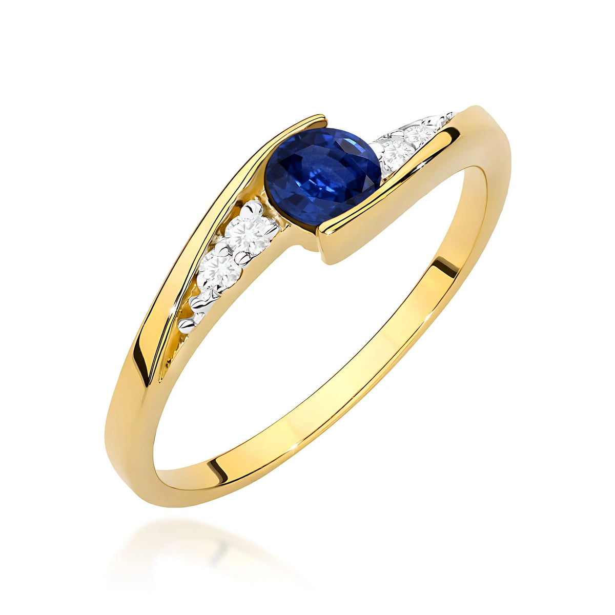 Anillo Navy de oro con zafiro