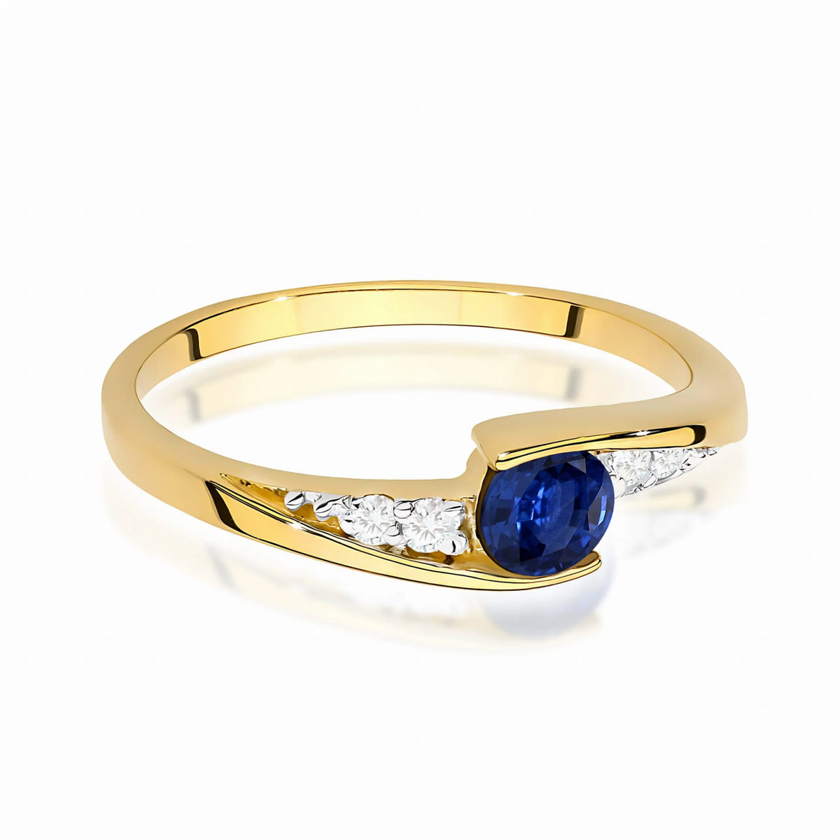 Anillo Navy de oro con zafiro