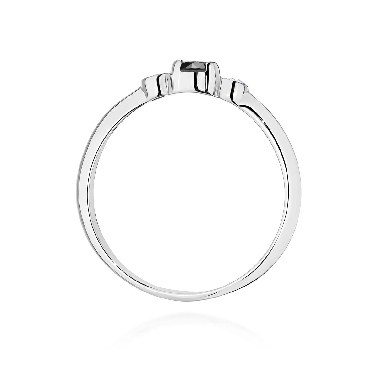 Anillo Amélie de oro con diamante negro