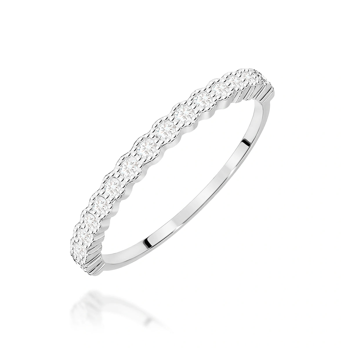 Anillo pavé en oro rosa y diamantes