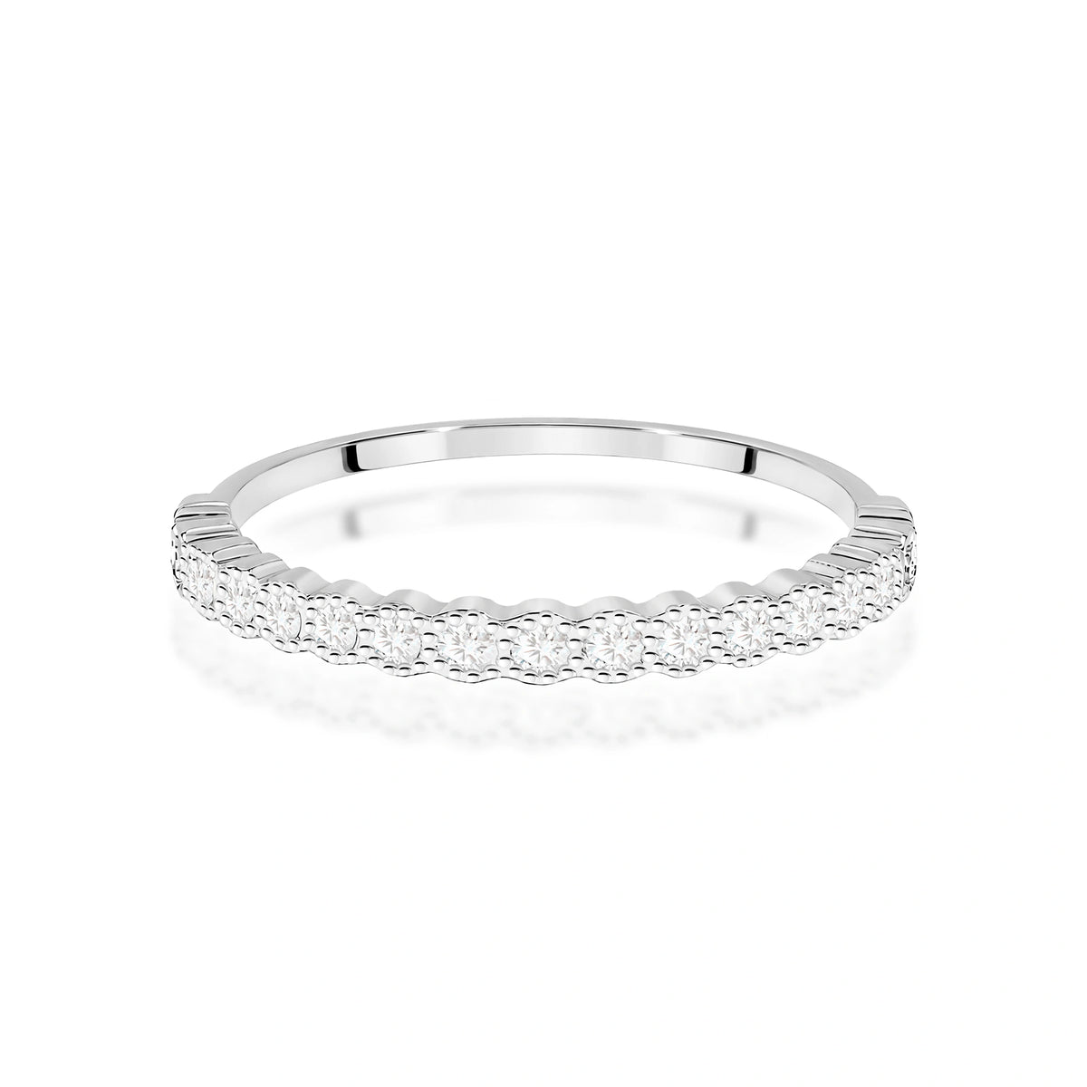 Anillo pavé en oro rosa y diamantes