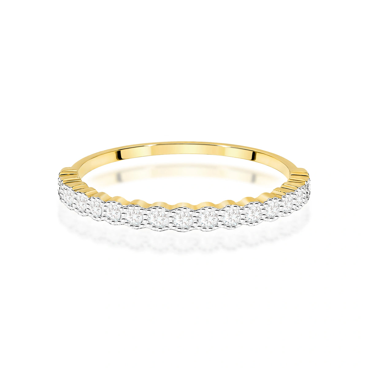 Anillo pavé en oro rosa y diamantes