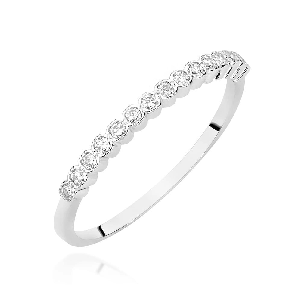 Anillo alianza Grace en oro rosa y diamantes