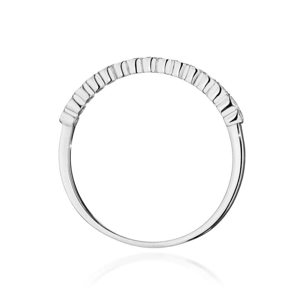 Anillo alianza Grace en oro rosa y diamantes