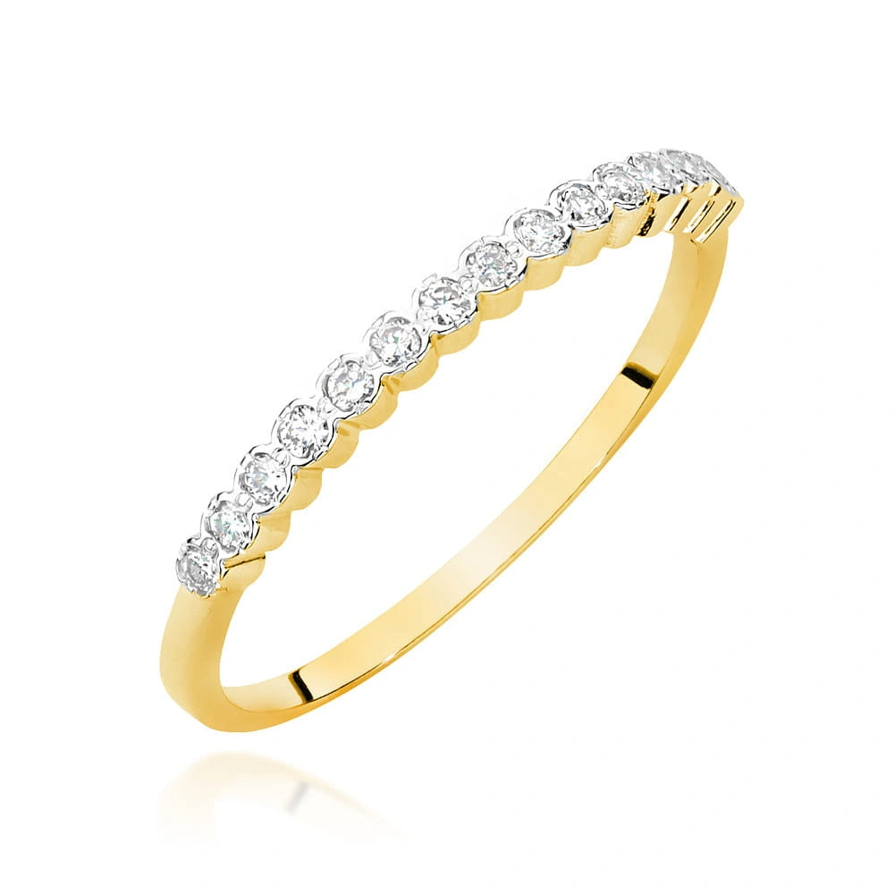Anillo alianza Grace en oro rosa y diamantes
