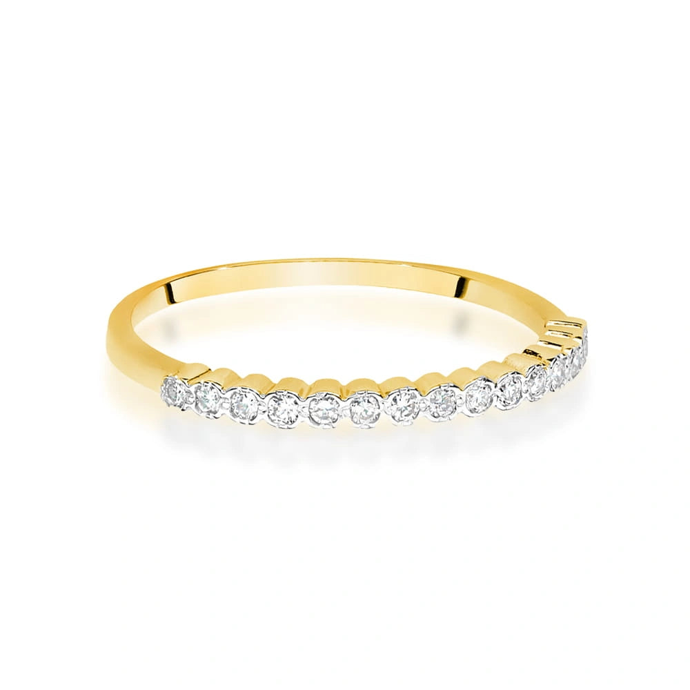 Anillo alianza Grace en oro rosa y diamantes