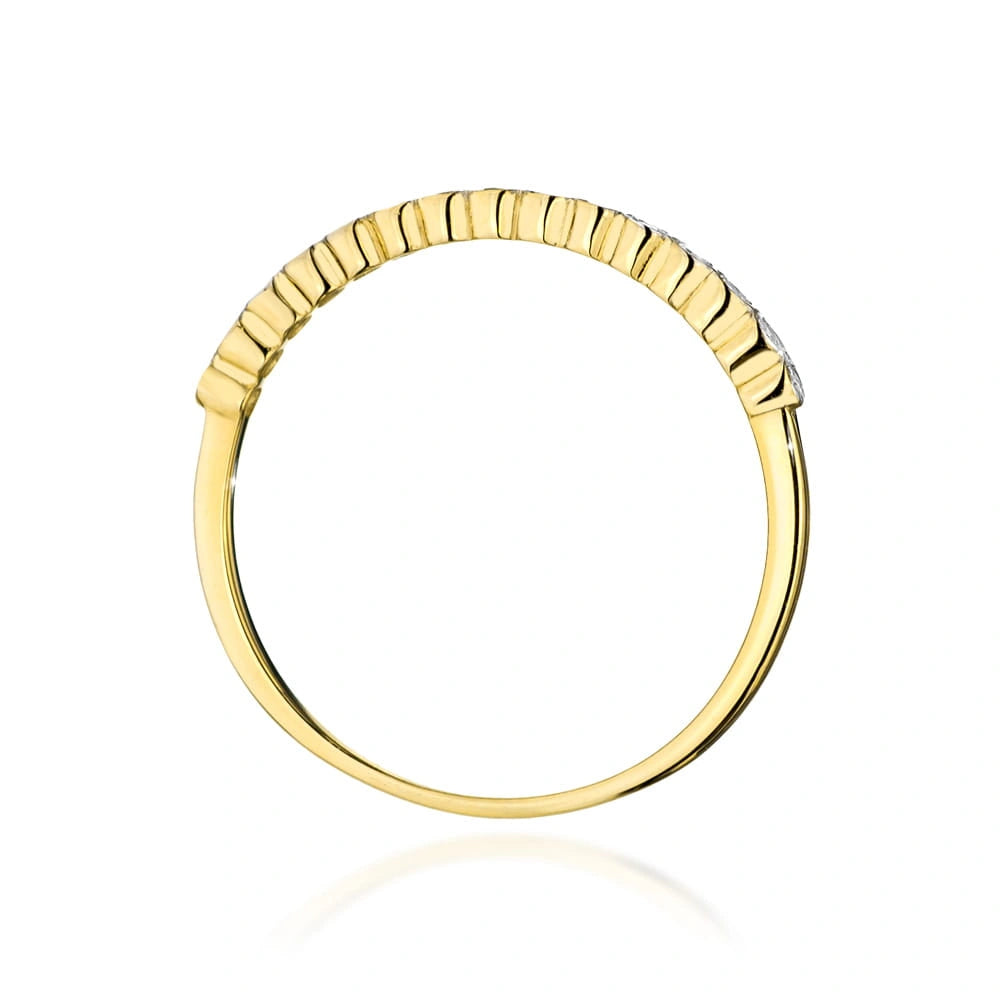 Anillo alianza Grace en oro rosa y diamantes