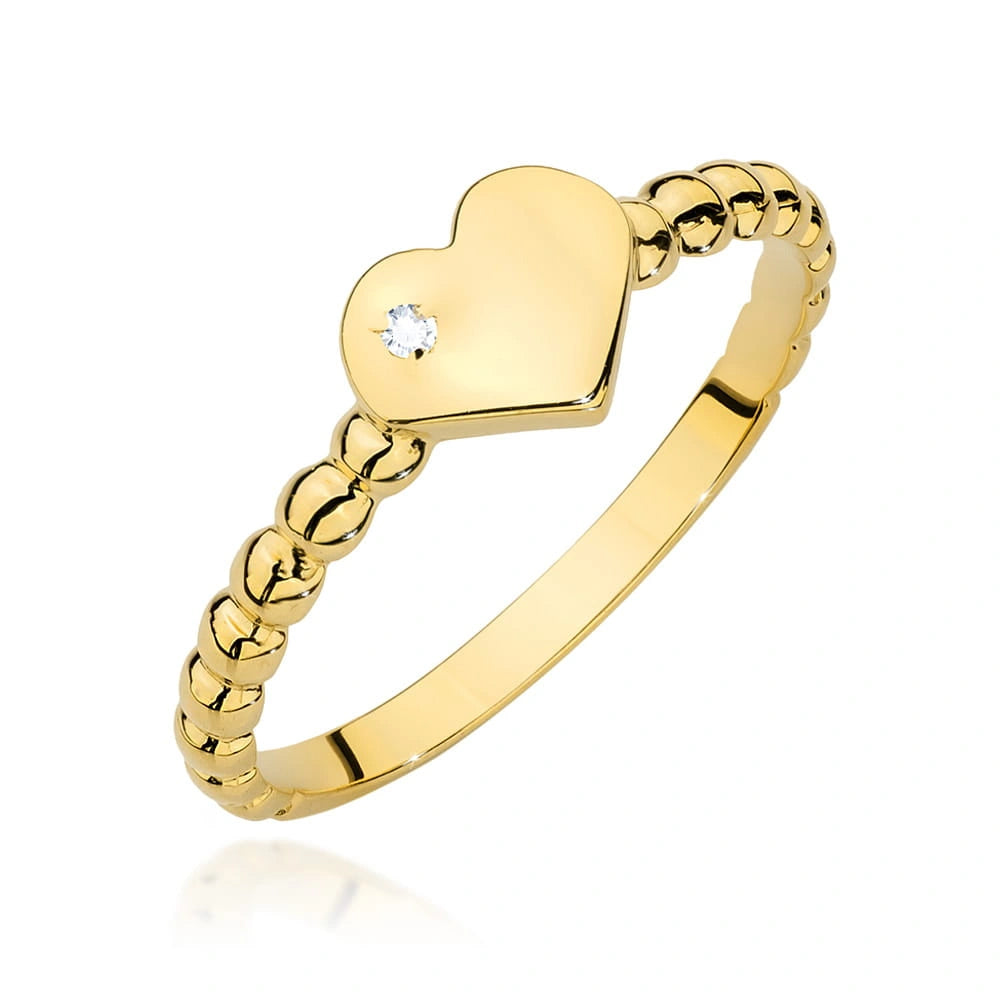 Hearts Rose Gold and Diamond Ring