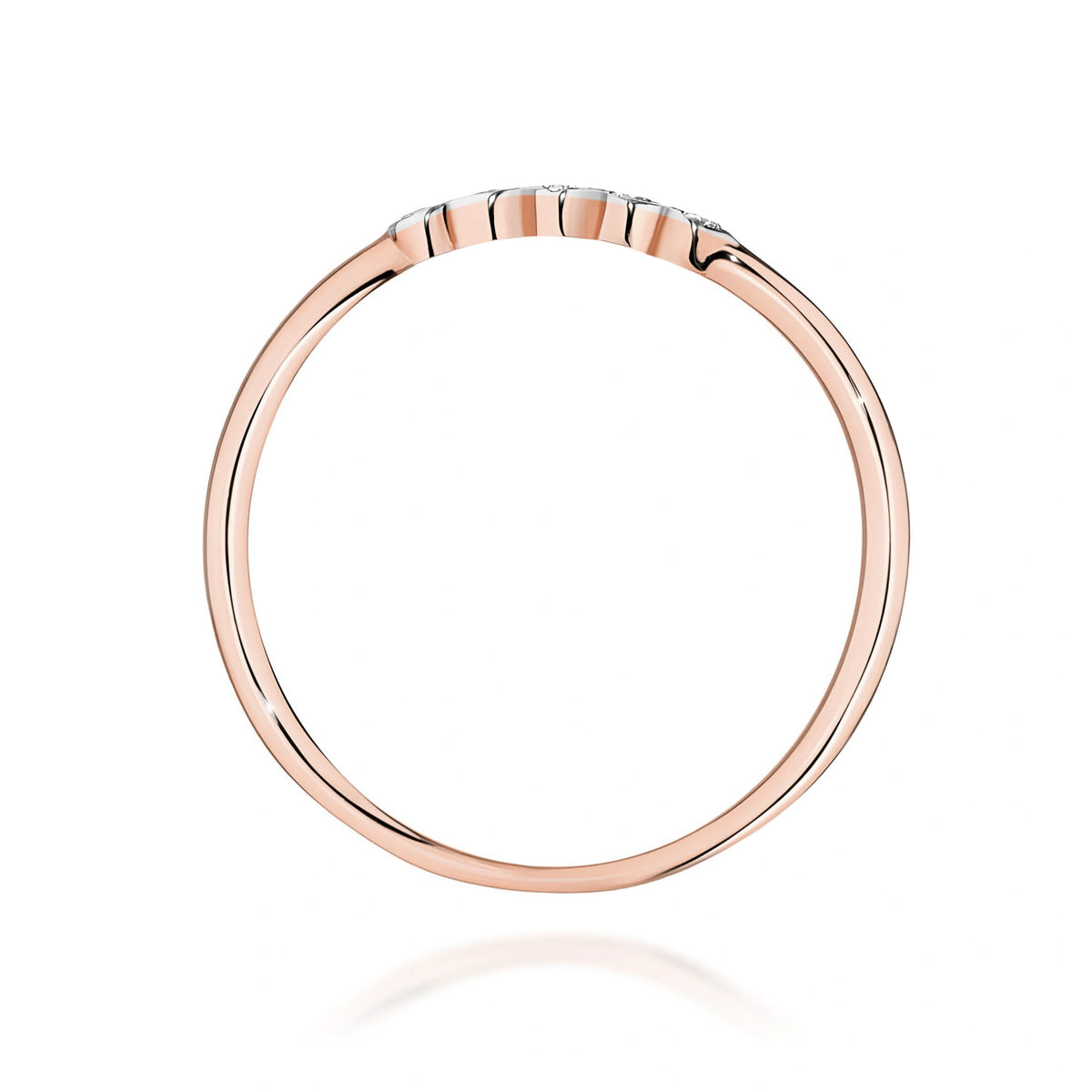 Anillo Grace en oro rosa y diamantes