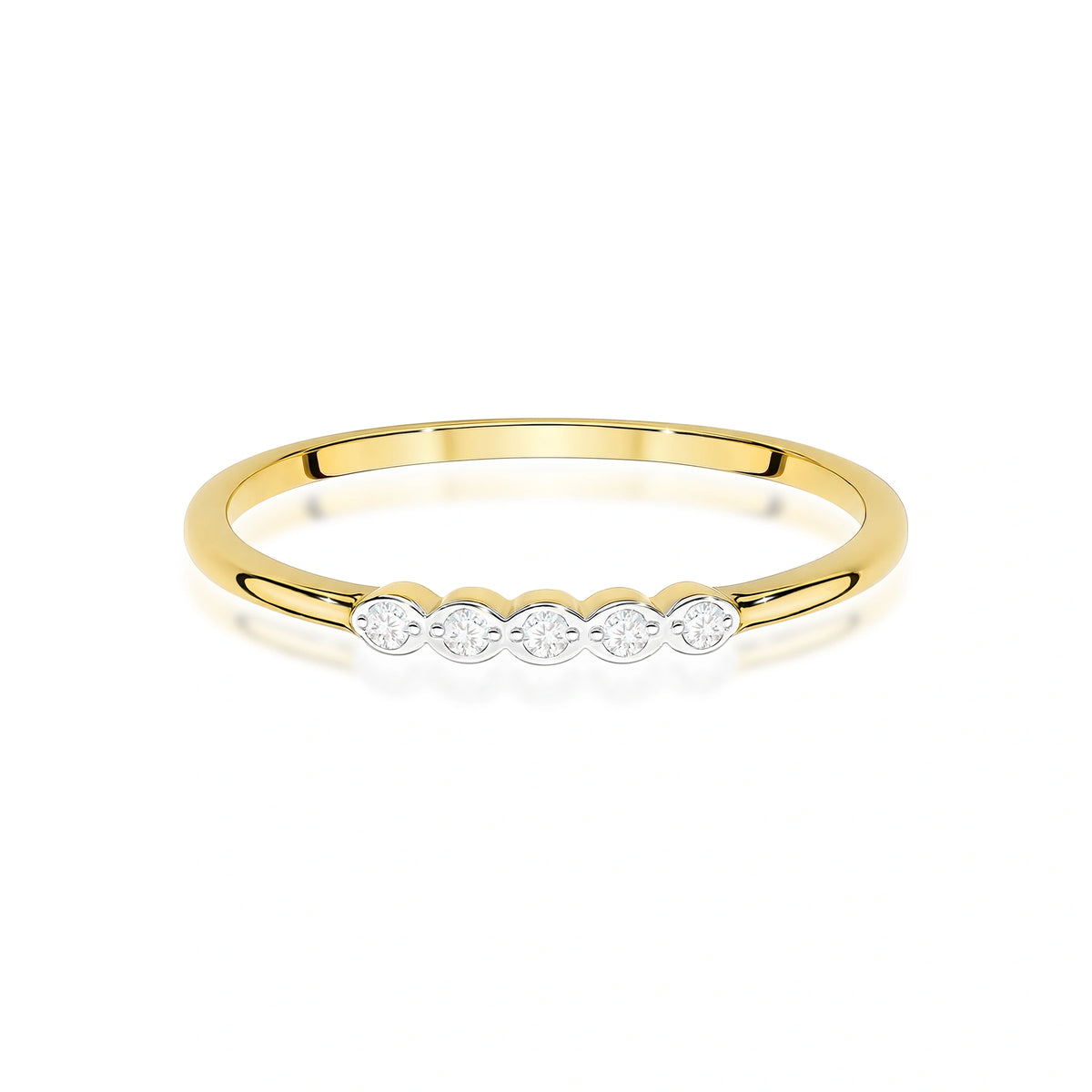 Anillo Grace en oro rosa y diamantes