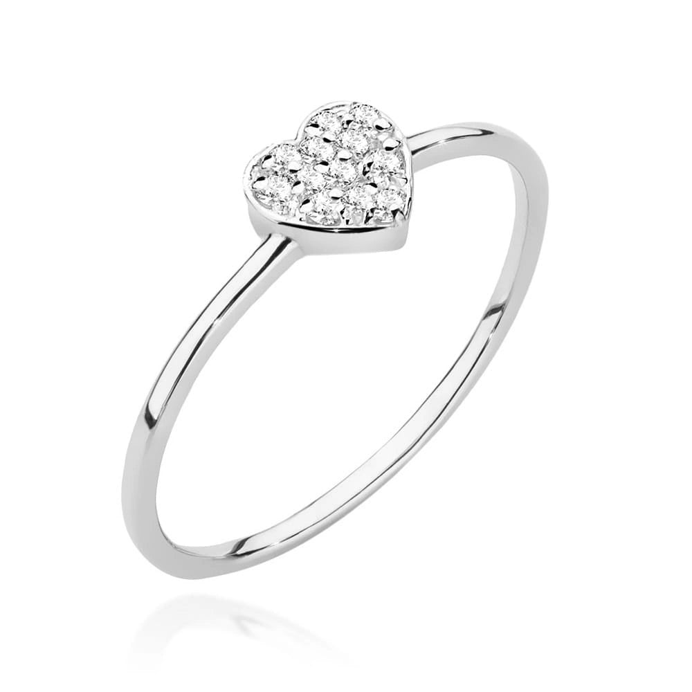 Gold and Diamond Heart Ring