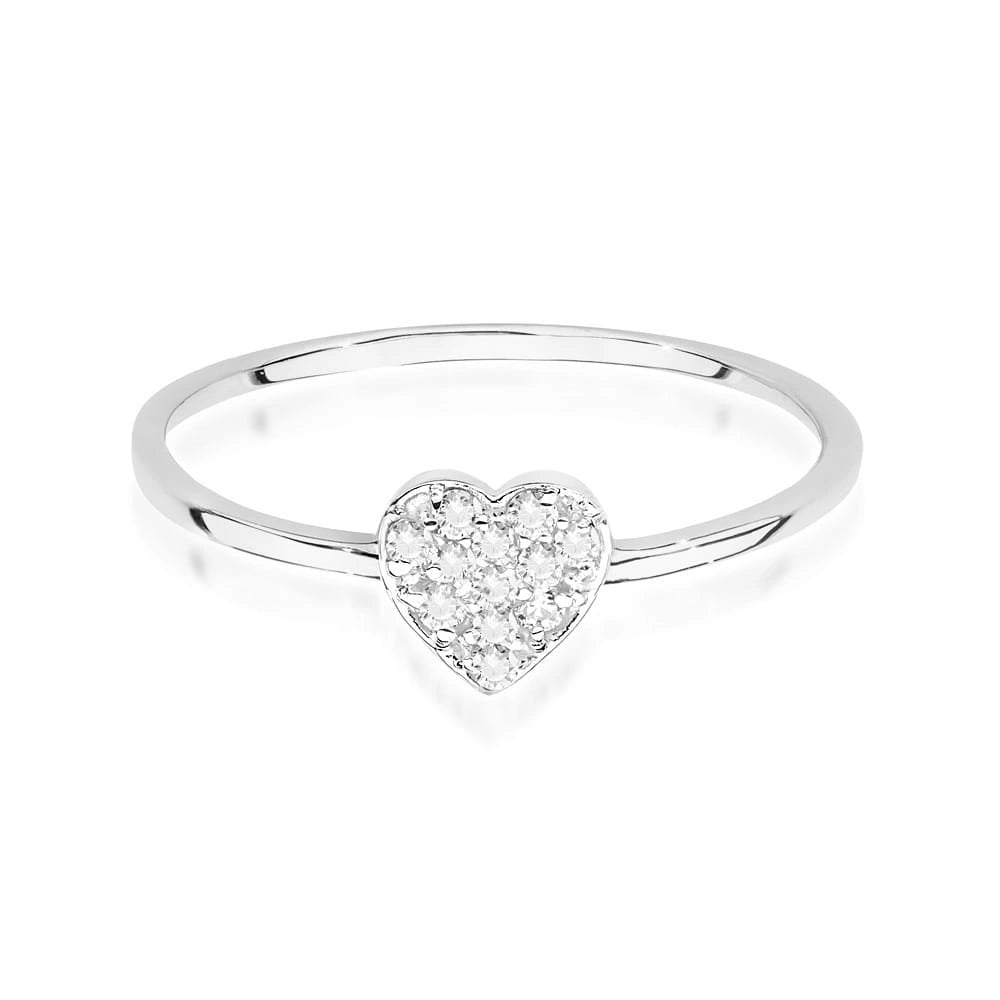 Gold and Diamond Heart Ring