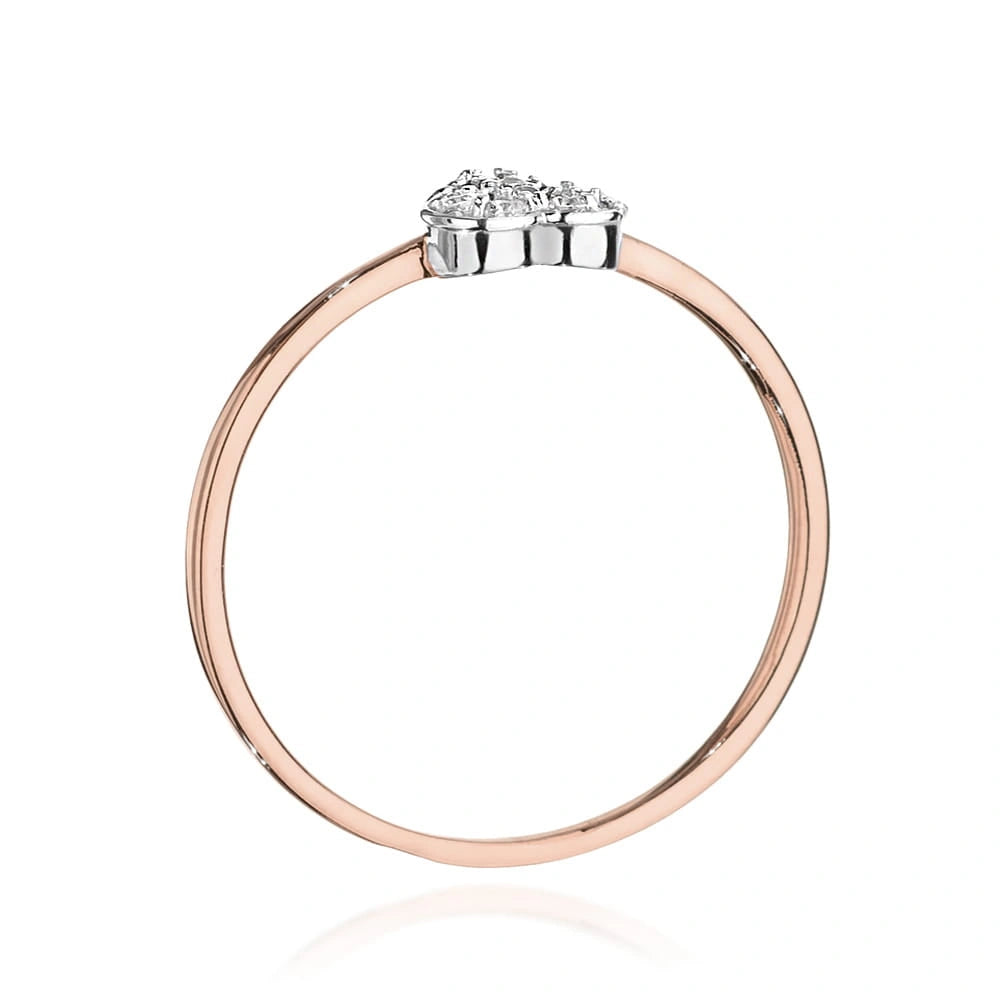 Gold and Diamond Heart Ring