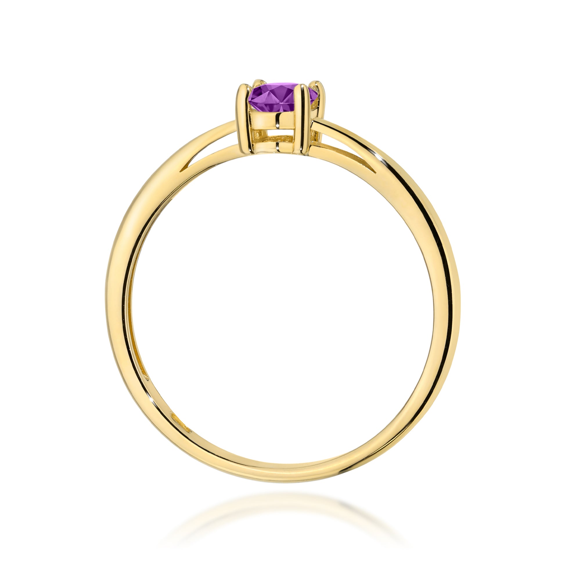 Anello Iris in Oro con Ametista Ovale