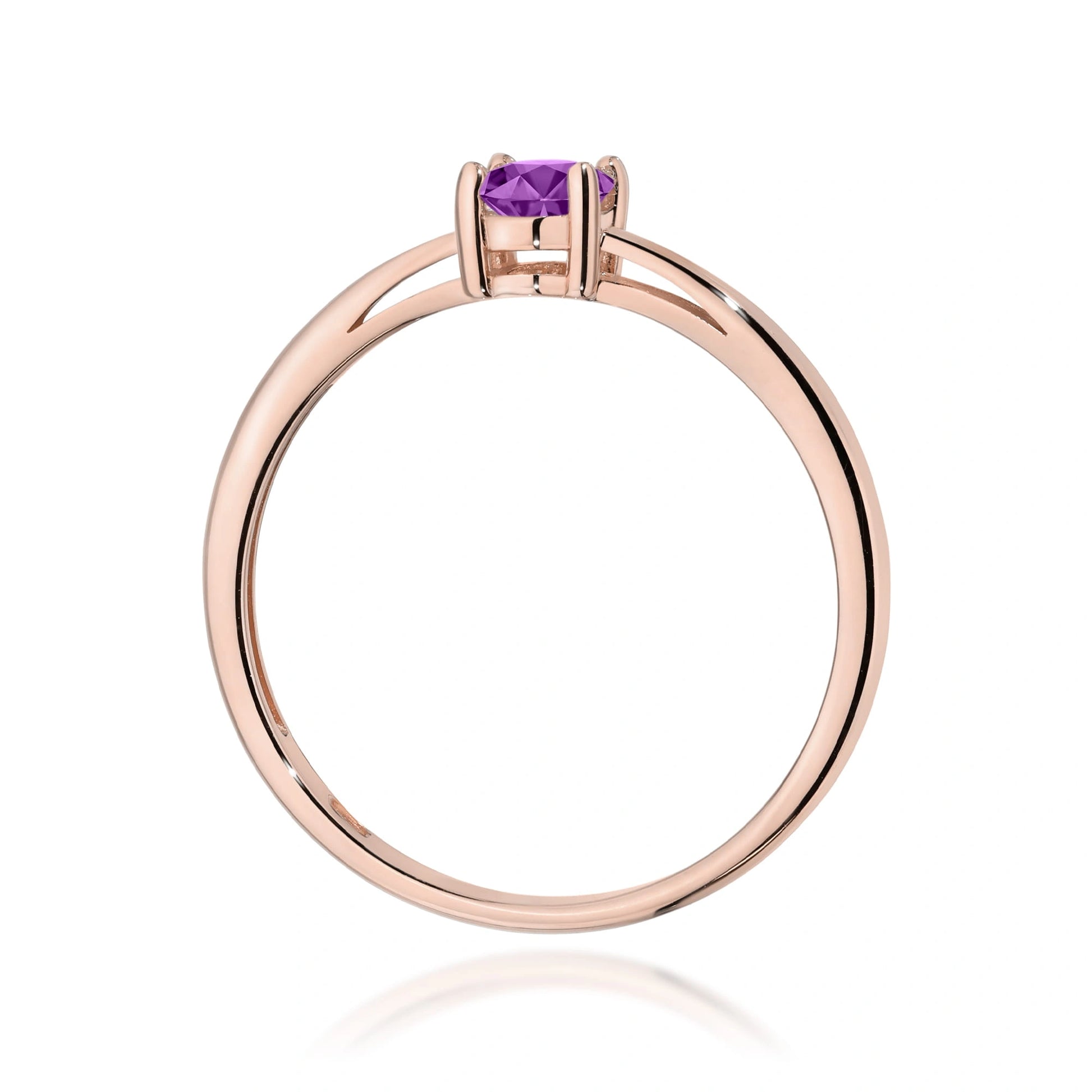 Anello Iris in Oro con Ametista Ovale