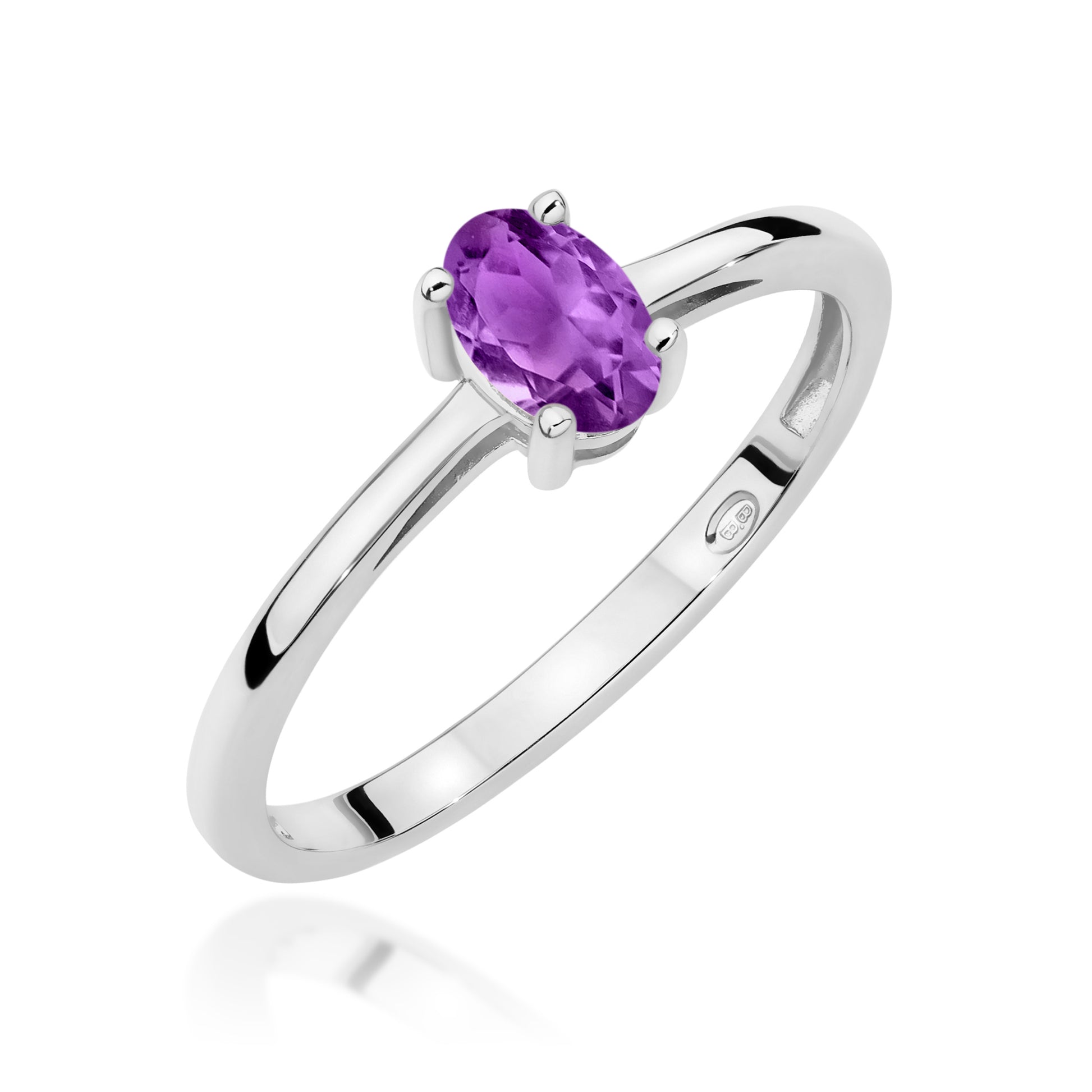 Anello Iris in Oro con Ametista Ovale