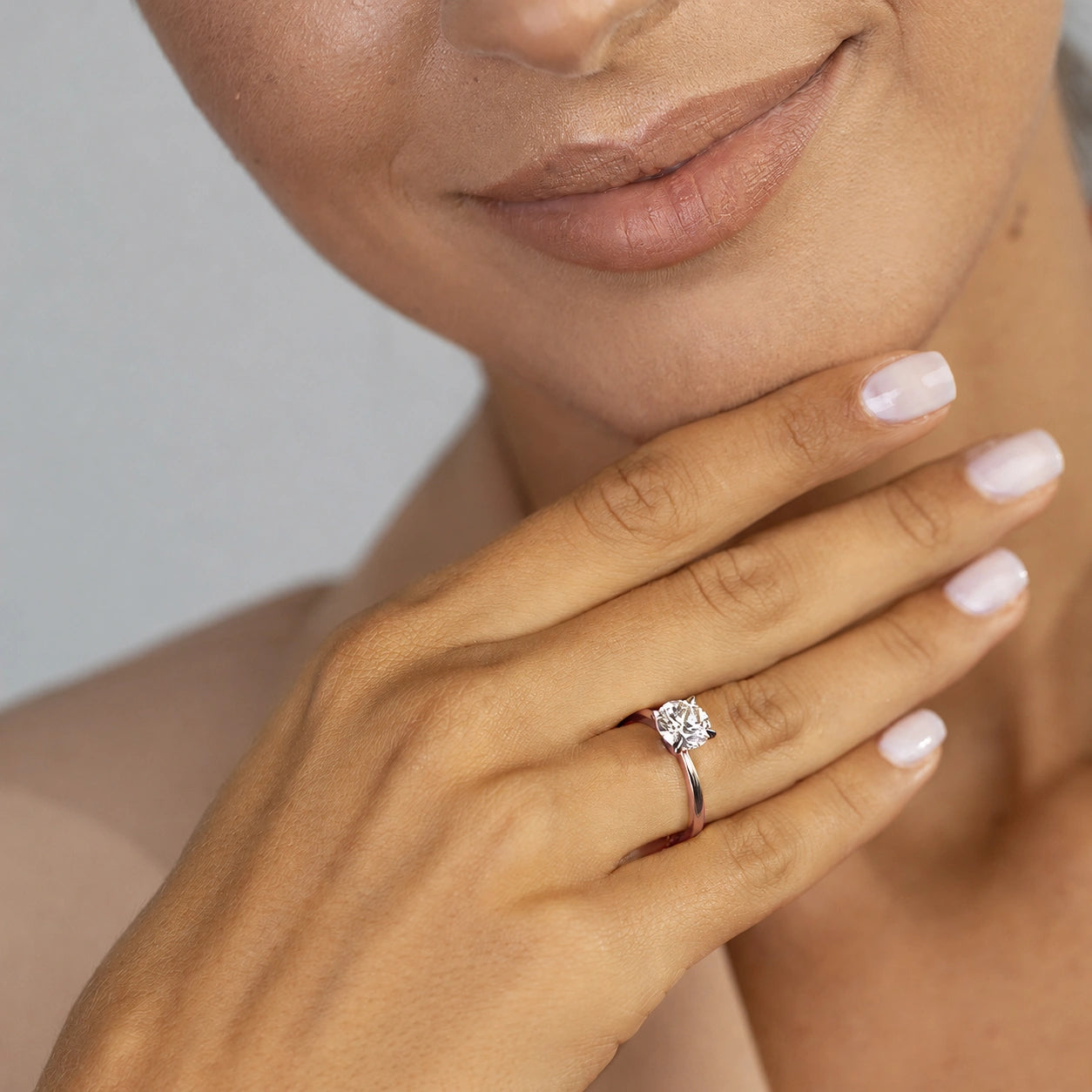 Isabel Solitaire Ring in Gold with Lab Grown Diamond 1 ct