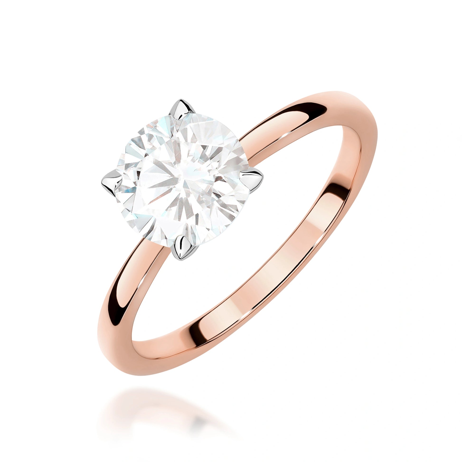 Isabel Solitaire Ring in Gold with Lab Grown Diamond 1 ct