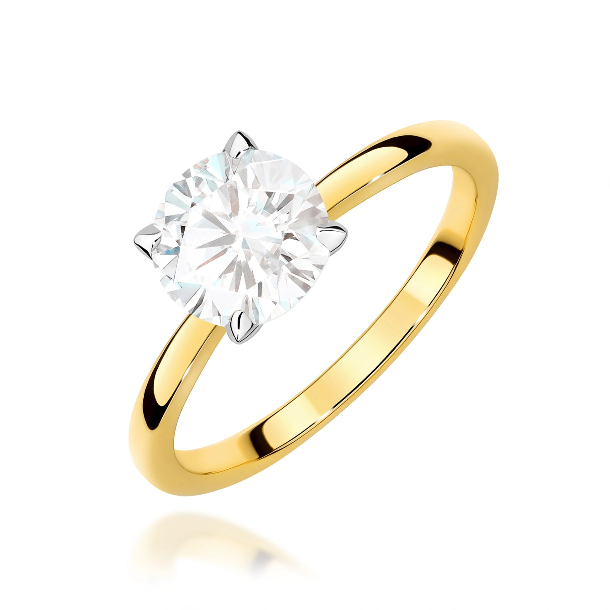 Isabel Solitaire Ring in Gold with Lab Grown Diamond 1 ct
