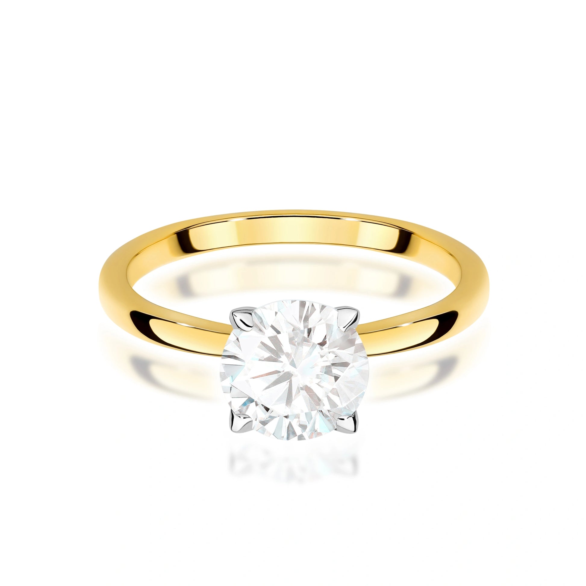 Isabel Solitaire Ring in Gold with Lab Grown Diamond 1 ct