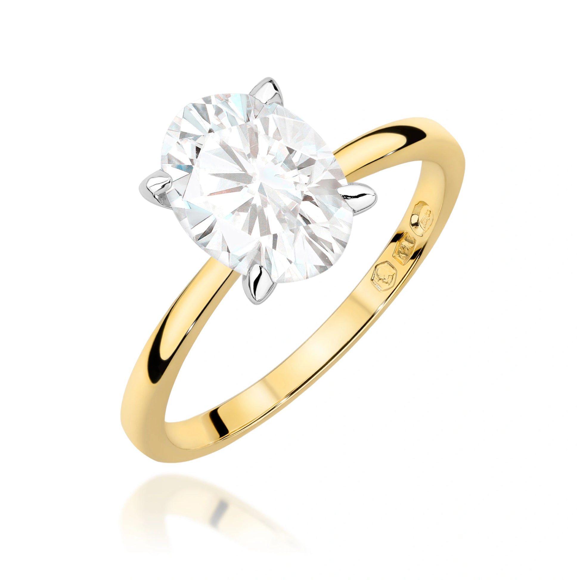 Diana Solitaire Ring in Gold with Lab Grown Diamond 1.5 ct