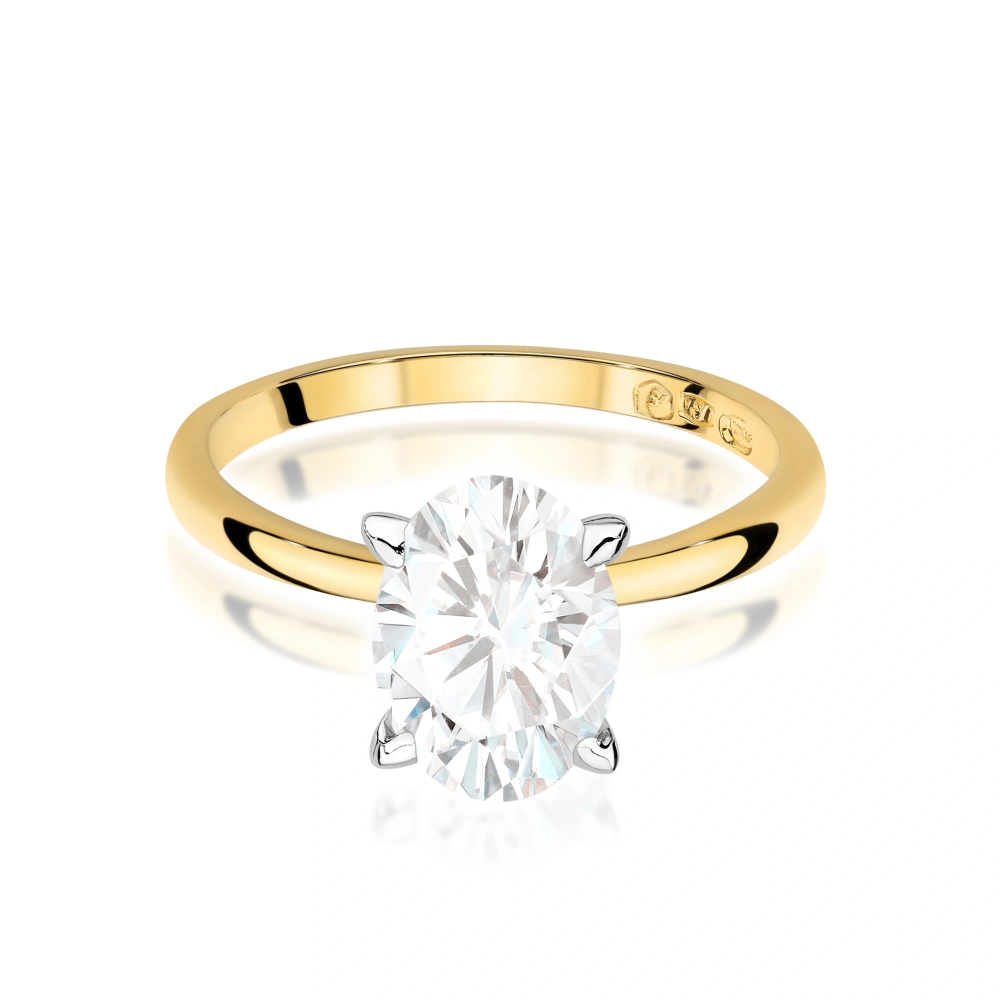 Diana Solitaire Ring in Gold with Lab Grown Diamond 1.5 ct