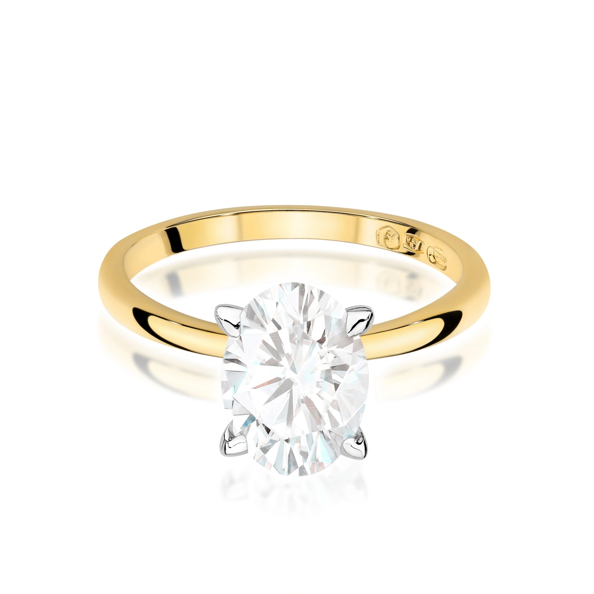 Diana Solitaire Ring in Gold with Lab Grown Diamond 1.5 ct