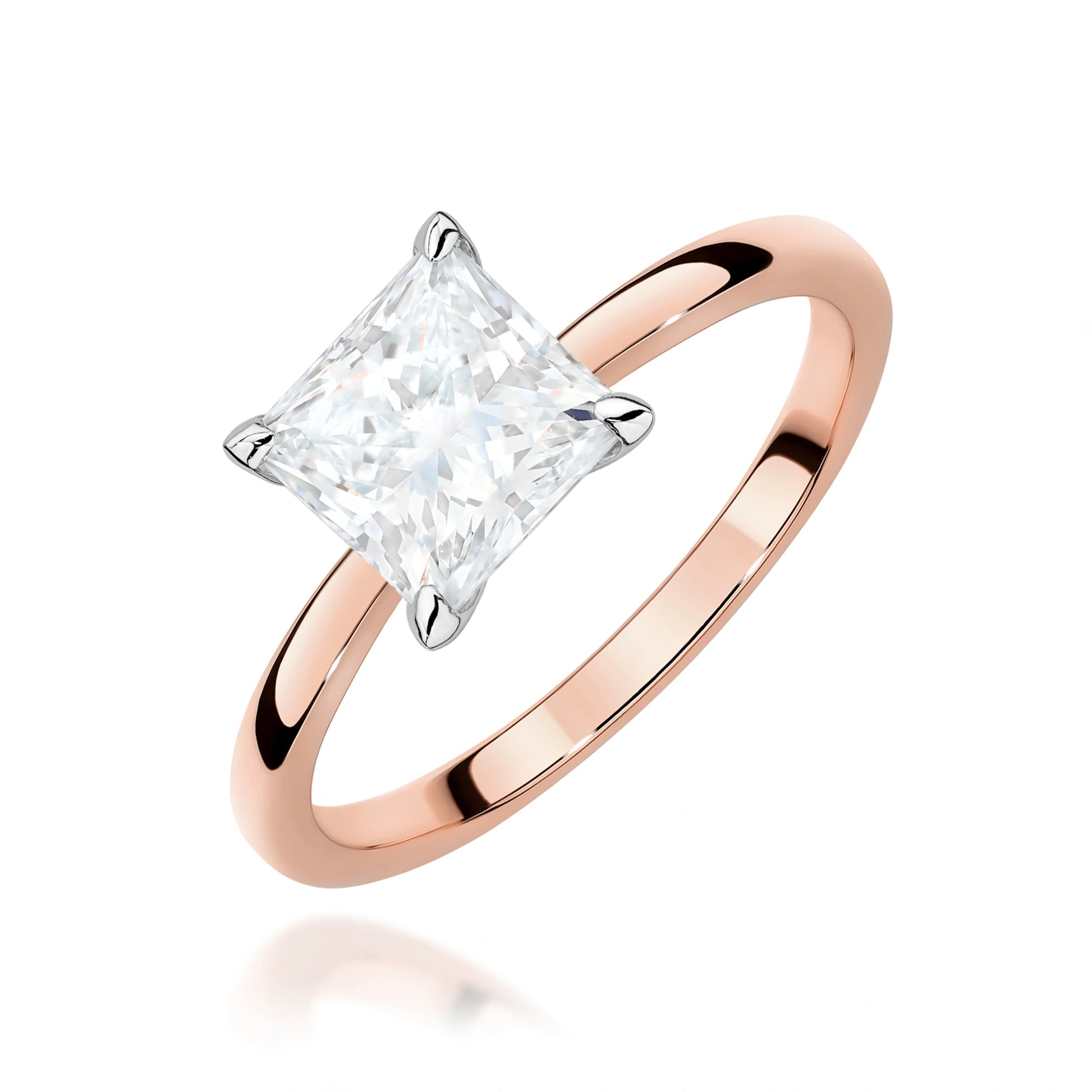 Emily Solitaire Ring in Gold with Lab Grown Diamond 1 ct