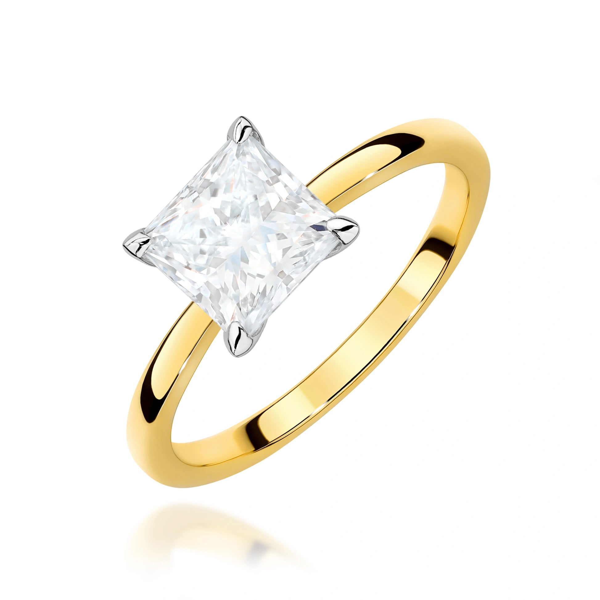 Emily Solitaire Ring in Gold with Lab Grown Diamond 1 ct