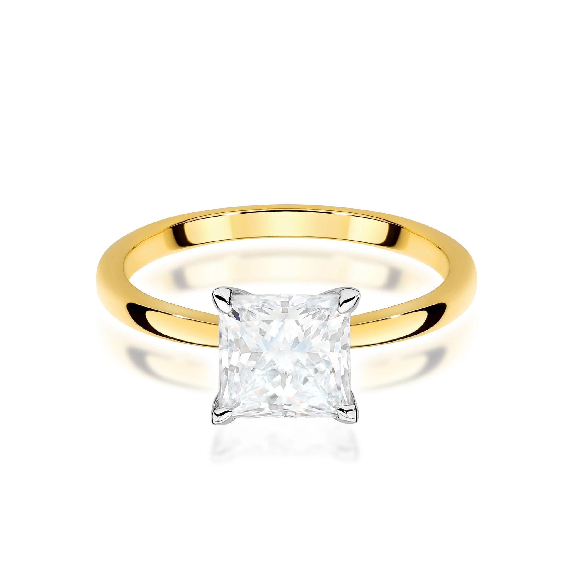 Emily Solitaire Ring in Gold with Lab Grown Diamond 1 ct