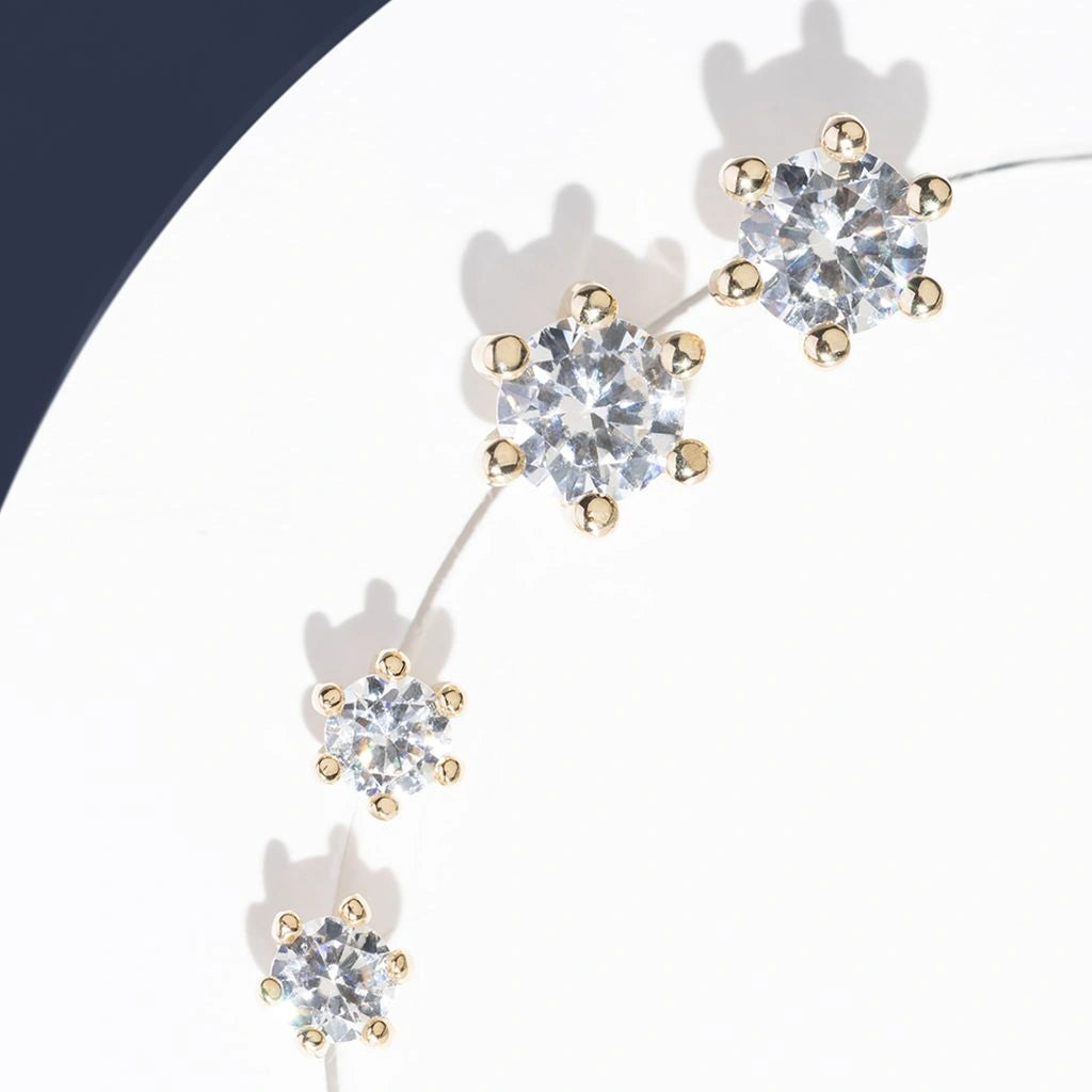 Classic Gold Earring with HPHT Diamond