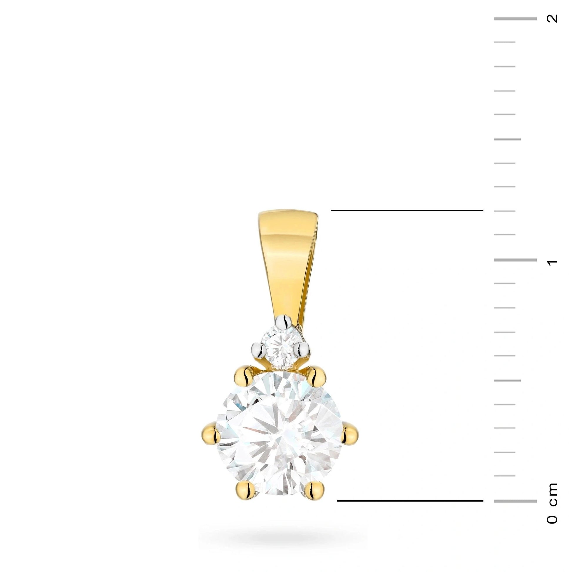 Pendente Aurora di Luce in Oro con Diamante CVD