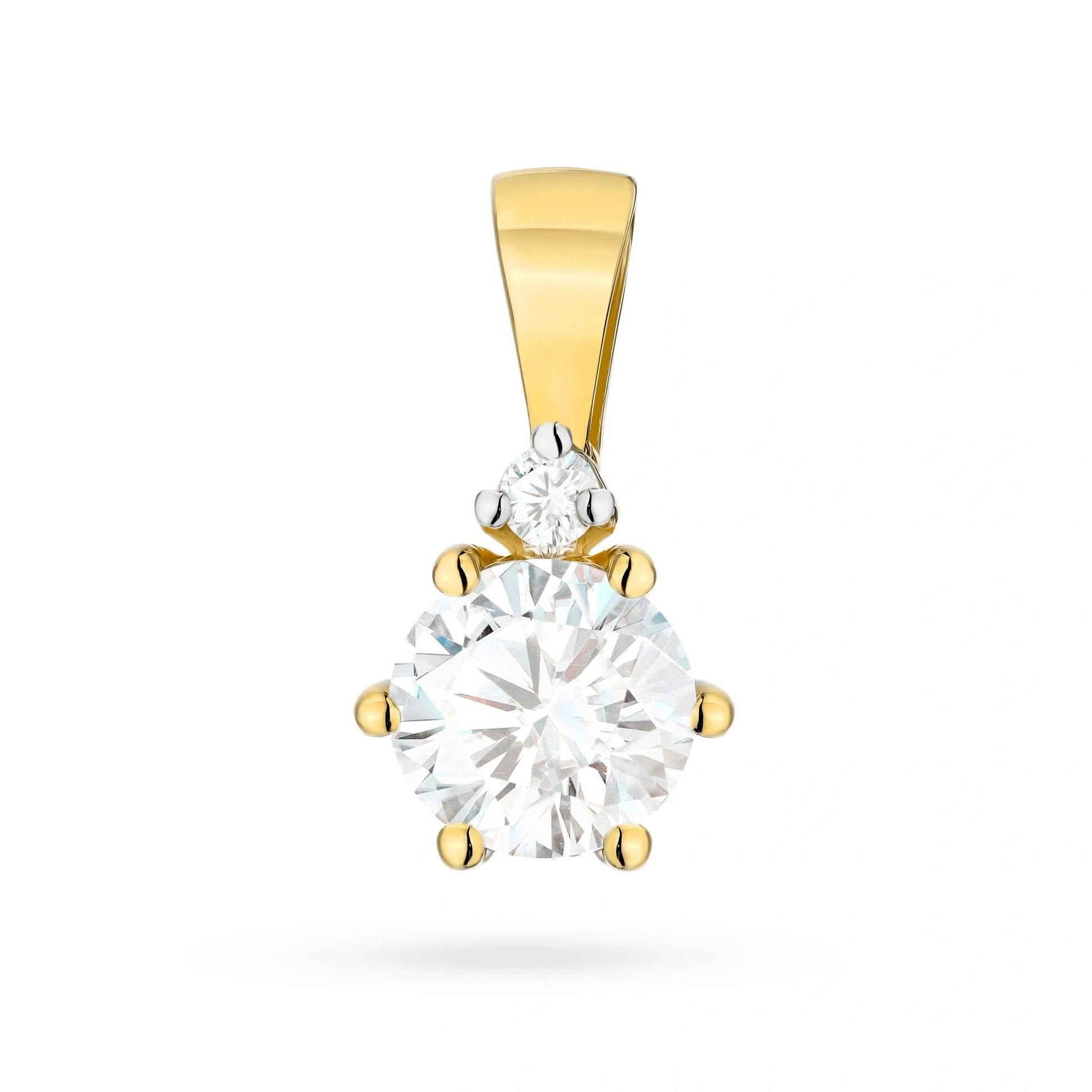 Pendente Aurora di Luce in Oro con Diamante CVD