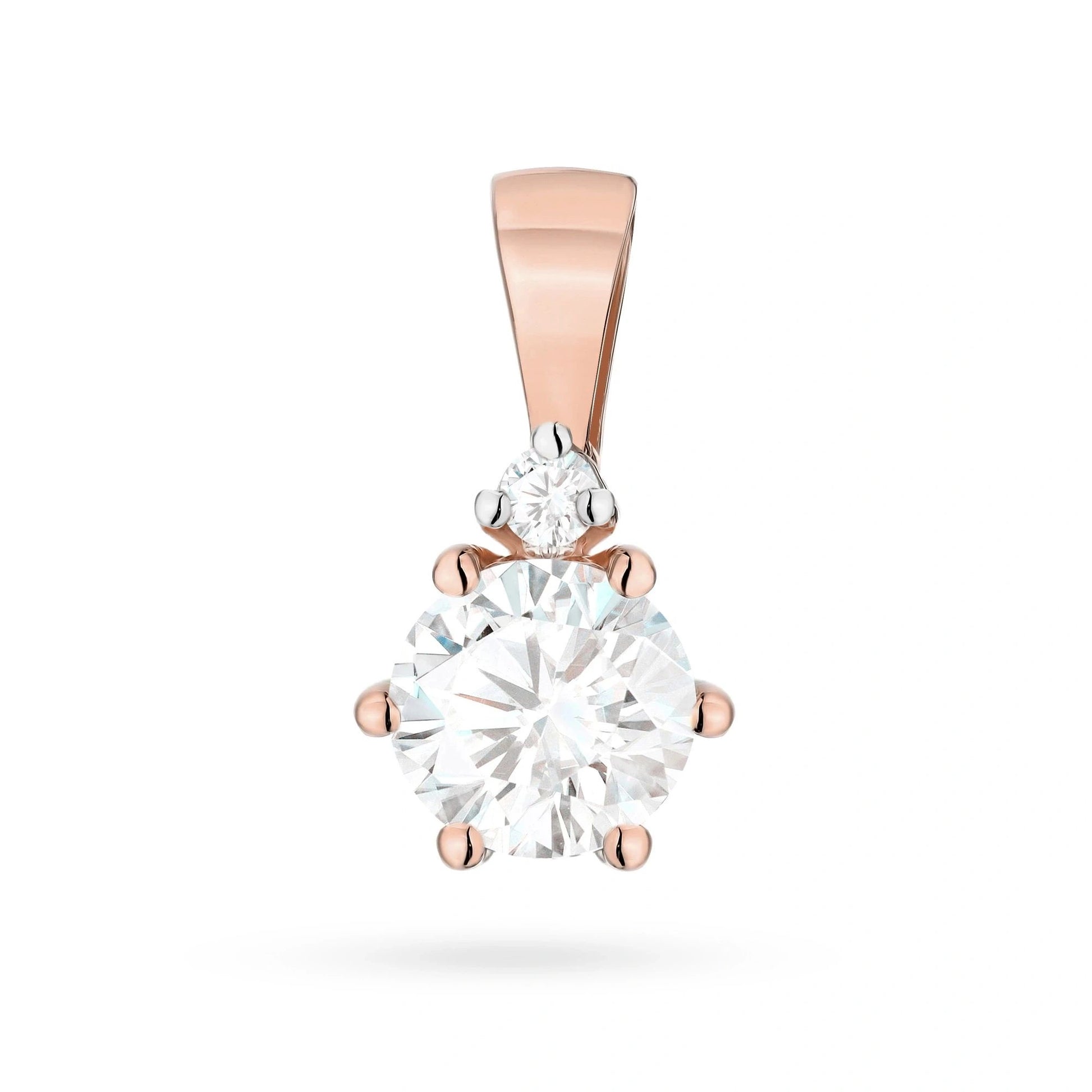 Pendente Aurora di Luce in Oro con Diamante CVD