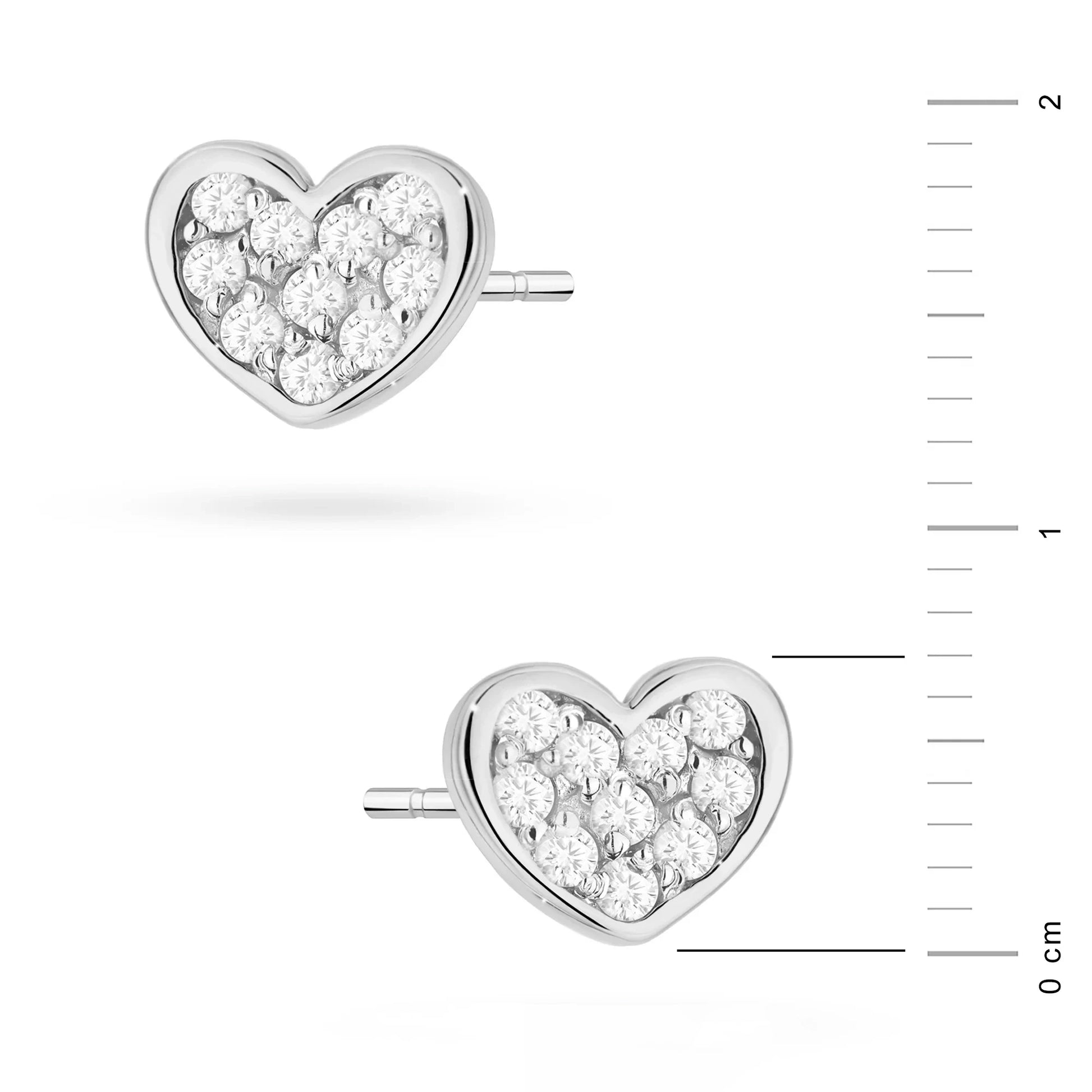 Orecchini Heart in Oro con Diamanti