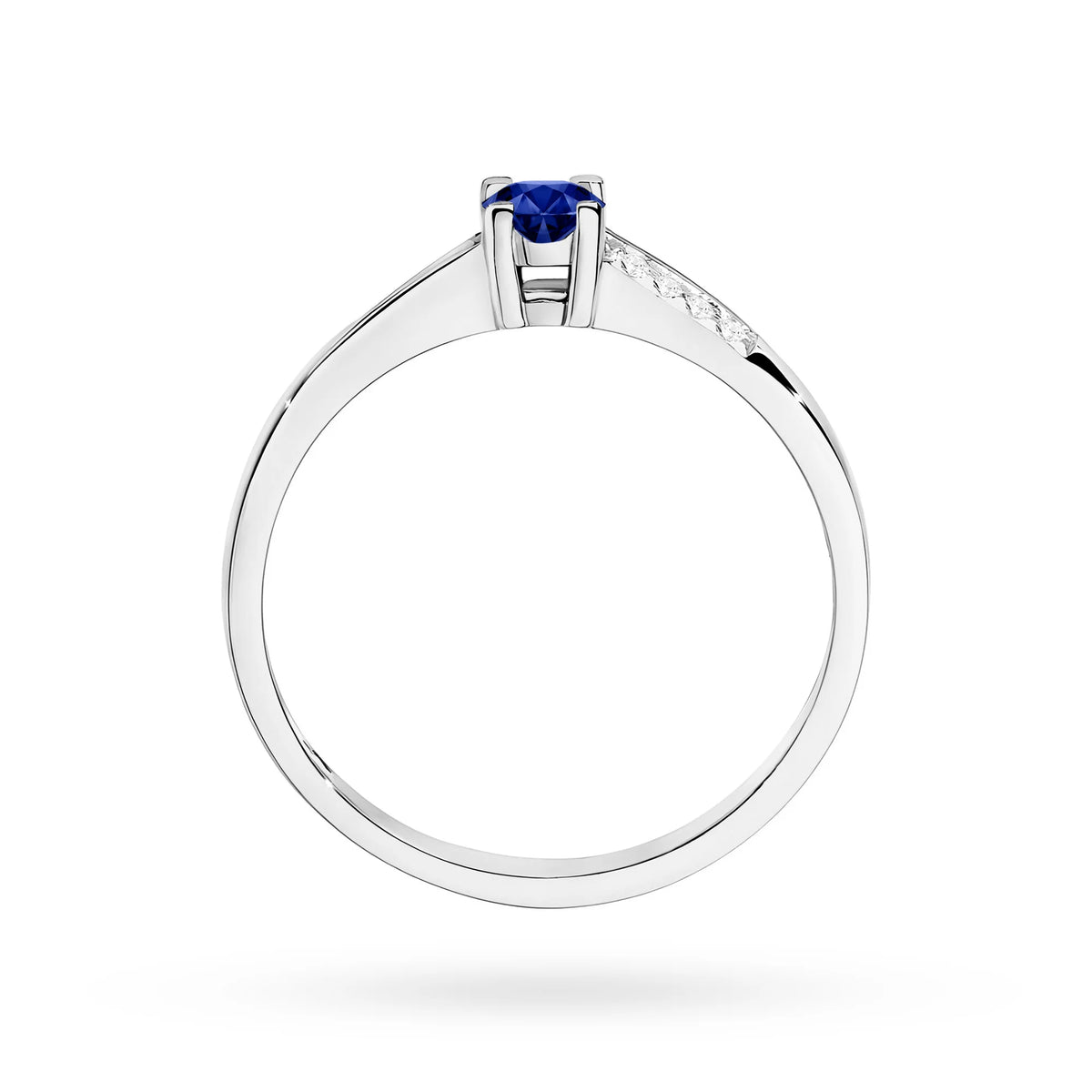 Kate Gold Ring with Sapphire and Diamonds