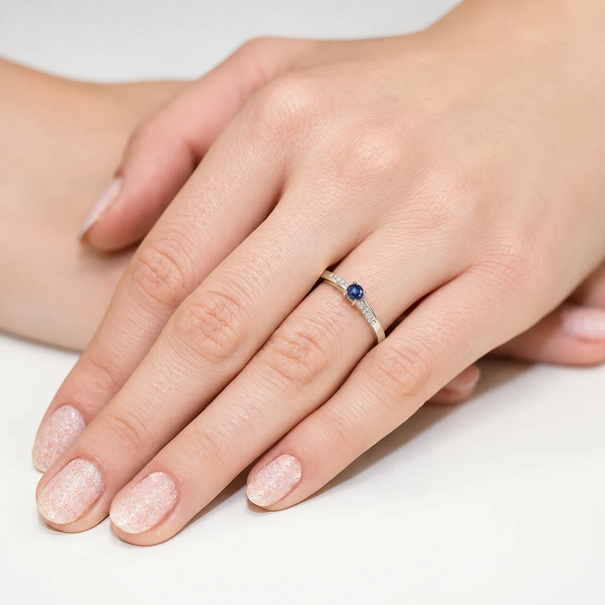 Kate Gold Ring with Sapphire and Diamonds