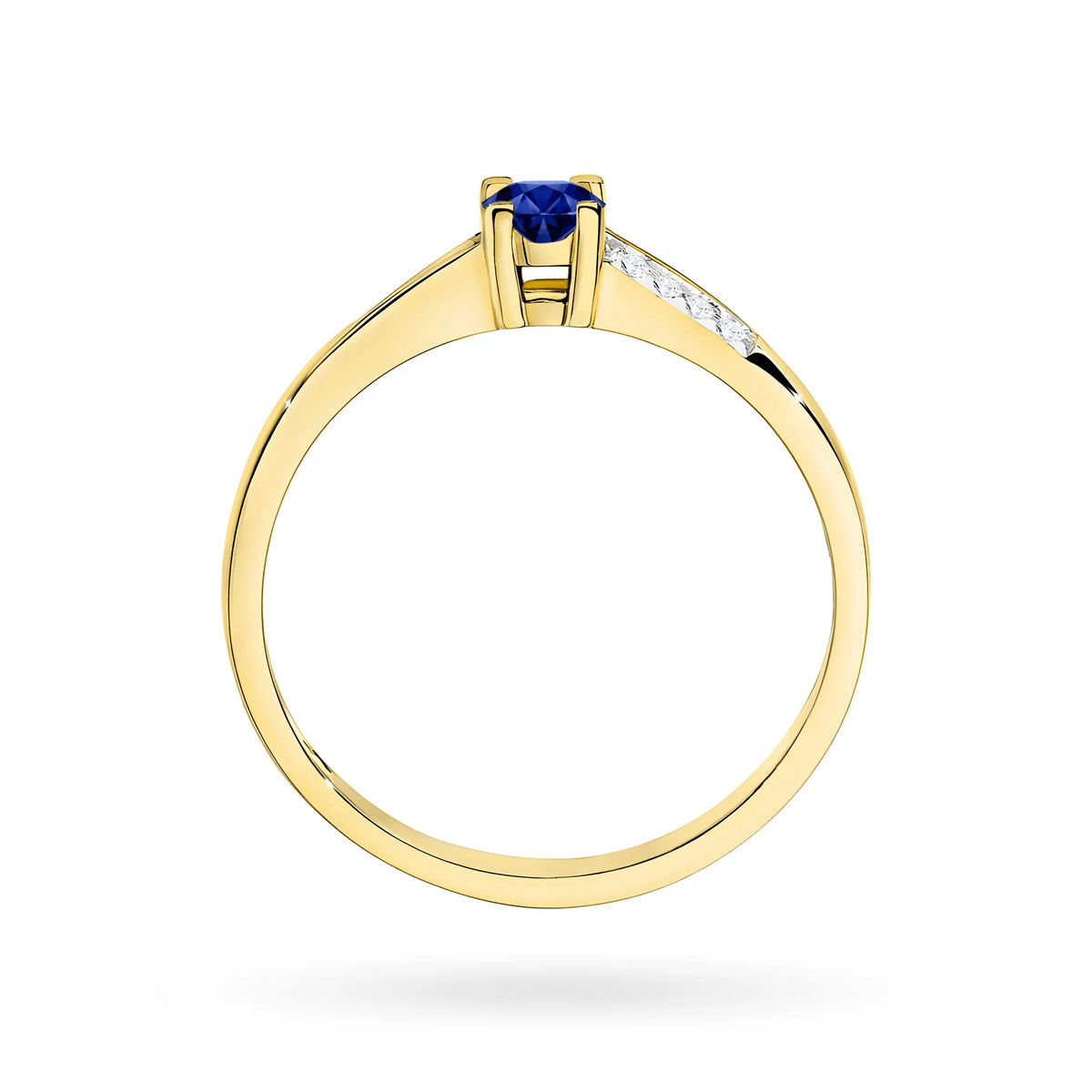 Kate Gold Ring with Sapphire and Diamonds