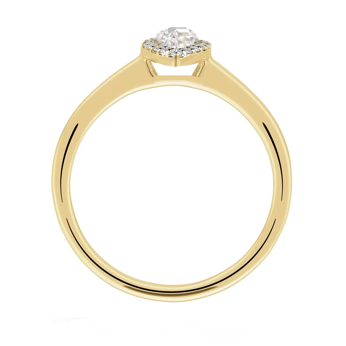 Anello in Oro Goccia con Zirconi