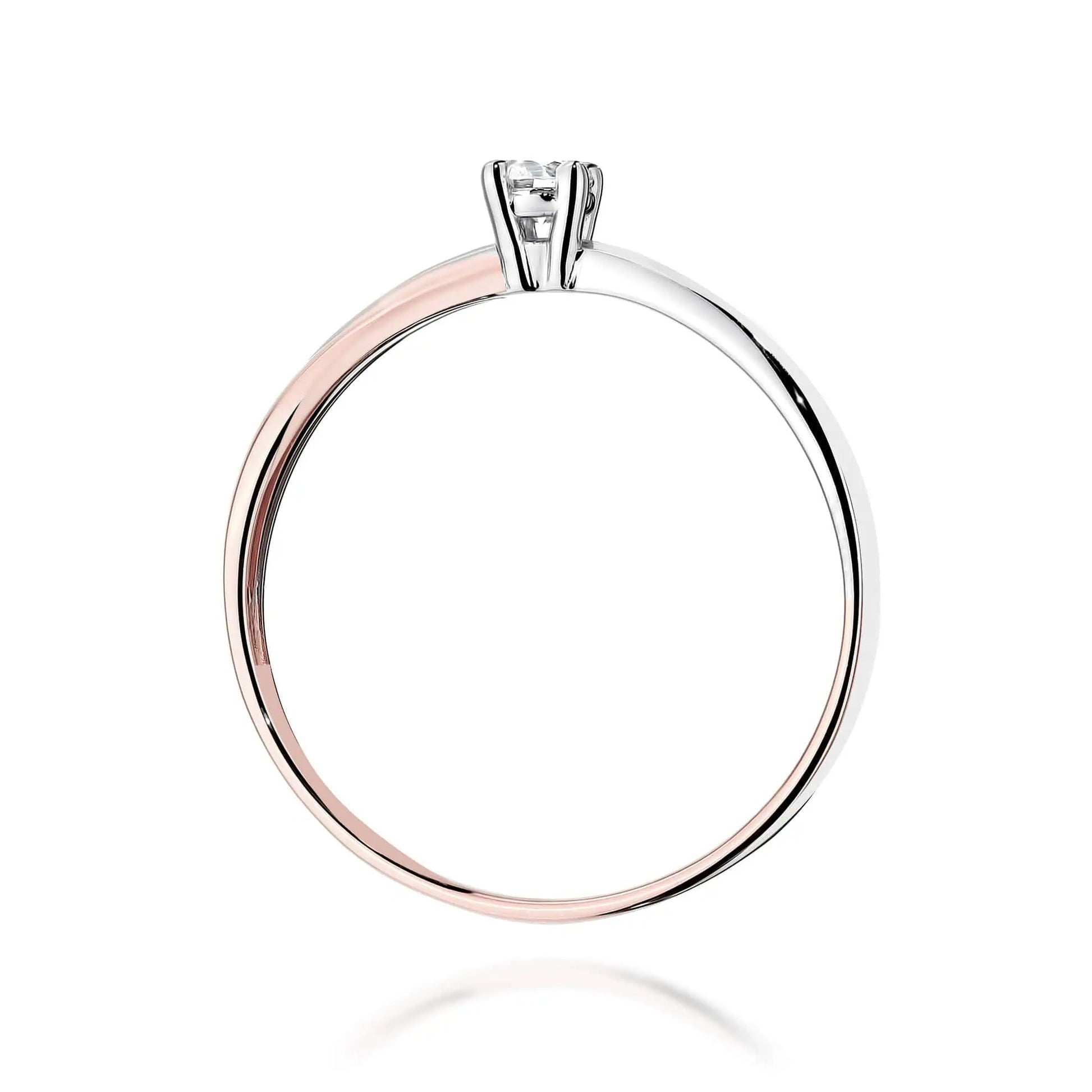 Anillo Twist en Oro con Diamante de Laboratorio Lab Grown 0,10ct